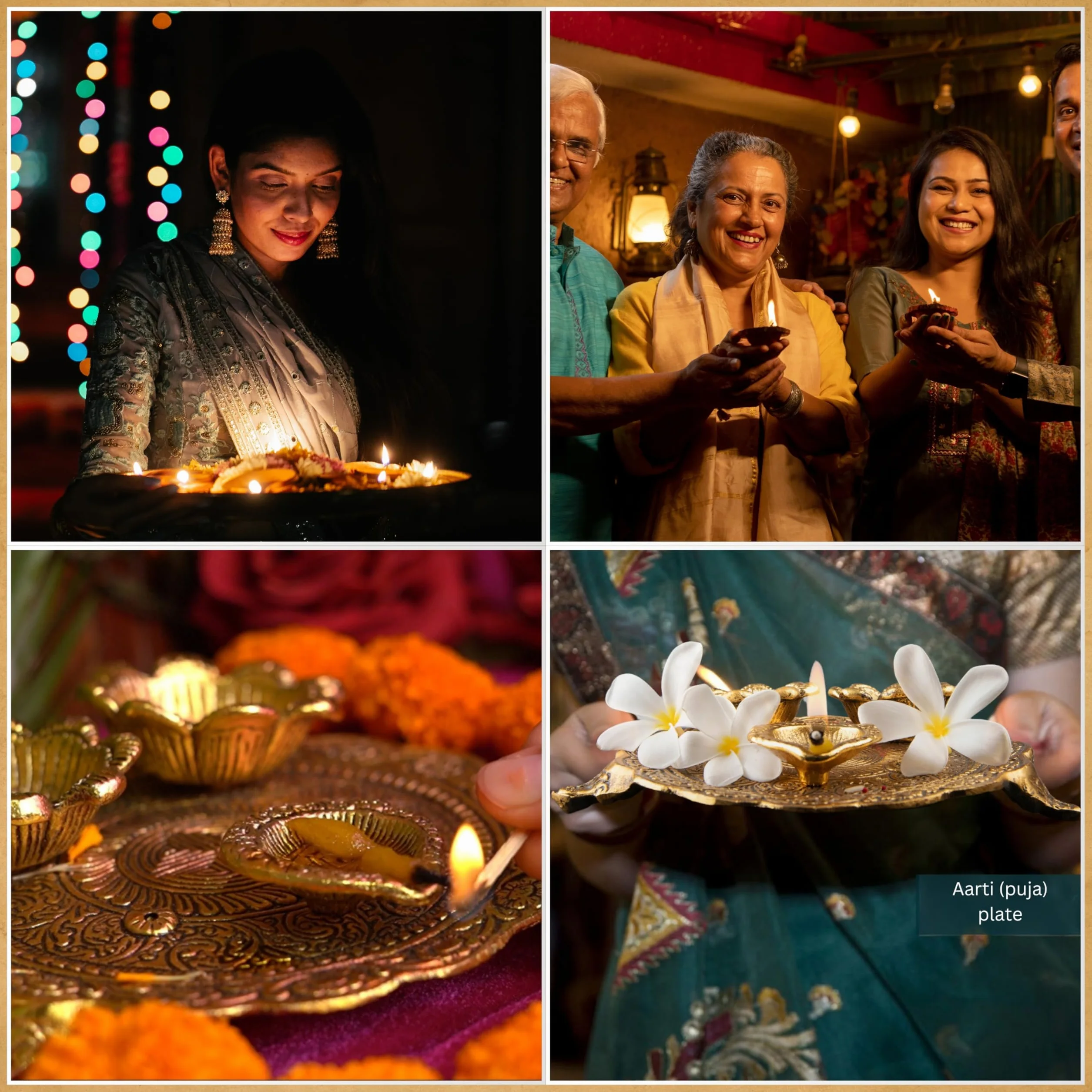 Wonder Care Laxmi Ganesha Idol con piatto per Puja Diwali che mostra decorazioni Deepawali Indian Dhanteras Pooja Statue Thali Indian God