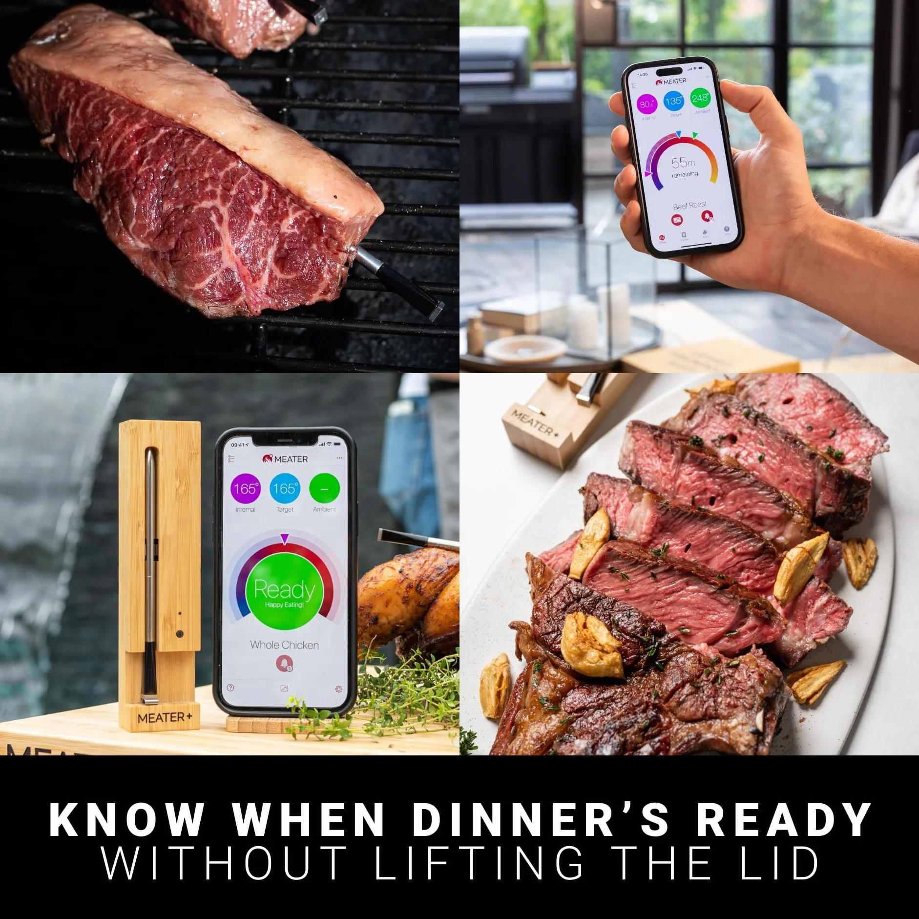 MEATER Plus Termometro Bluetooth Senza Fili 50 Metri Sonda Per Forno Grigliate Barbecue App Italiano iPhone Android