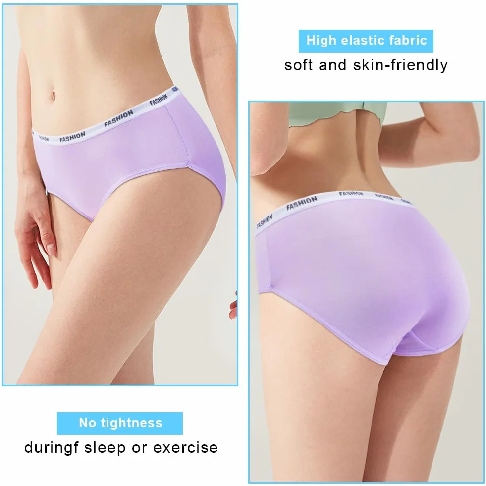 flintronic 8 Pezzi Mutandine Ragazze Slip Bimbina Morbido Vita Media Sportive 8-15 Anni