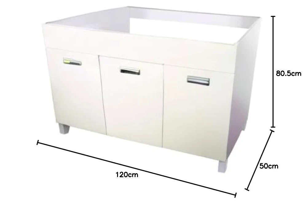 Mabel srl Mobile sottolavello 3 Ante 120 cm Colore bianco