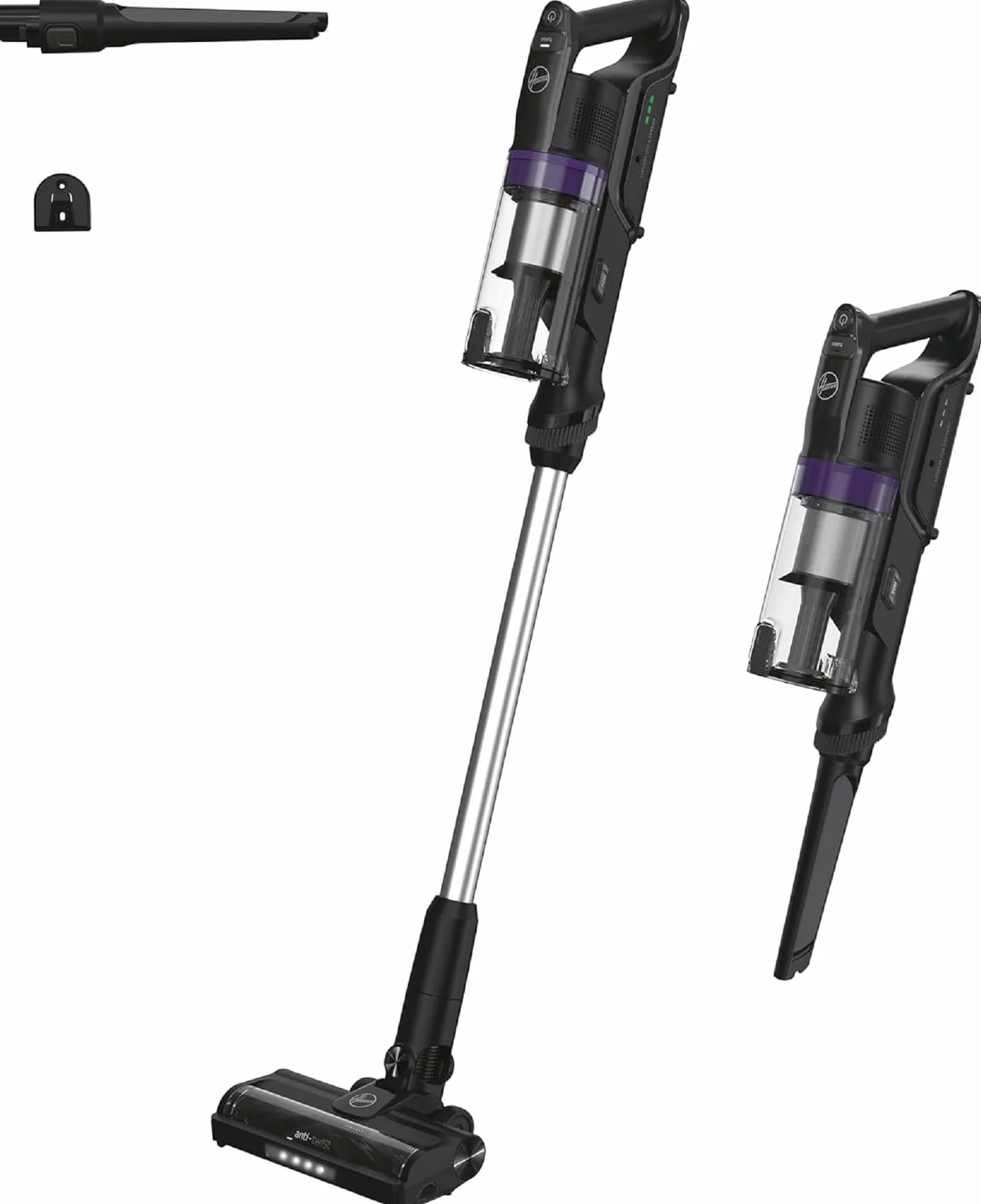 Hoover HF1 Plus Scopa Elettrica Senza Fili con Modalità Turbo, Spazzola All Floor con Tecnologia Anti-Twist, Autonomia 45 Minuti, Quick Park&Go, Luci LED [HF1PZ10H]
