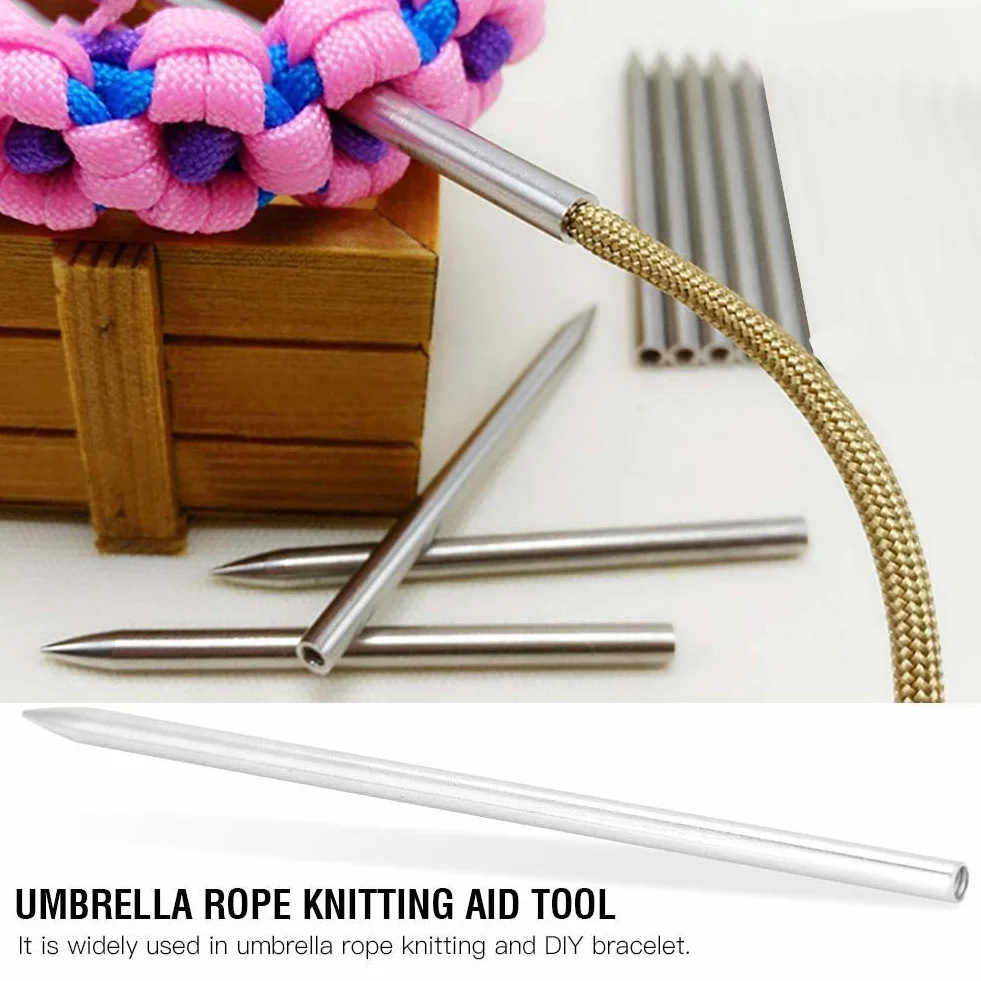 Paracord 5 pz aghi in acciaio inox per braccialetti tessitura corda maglia per outdoor DIY