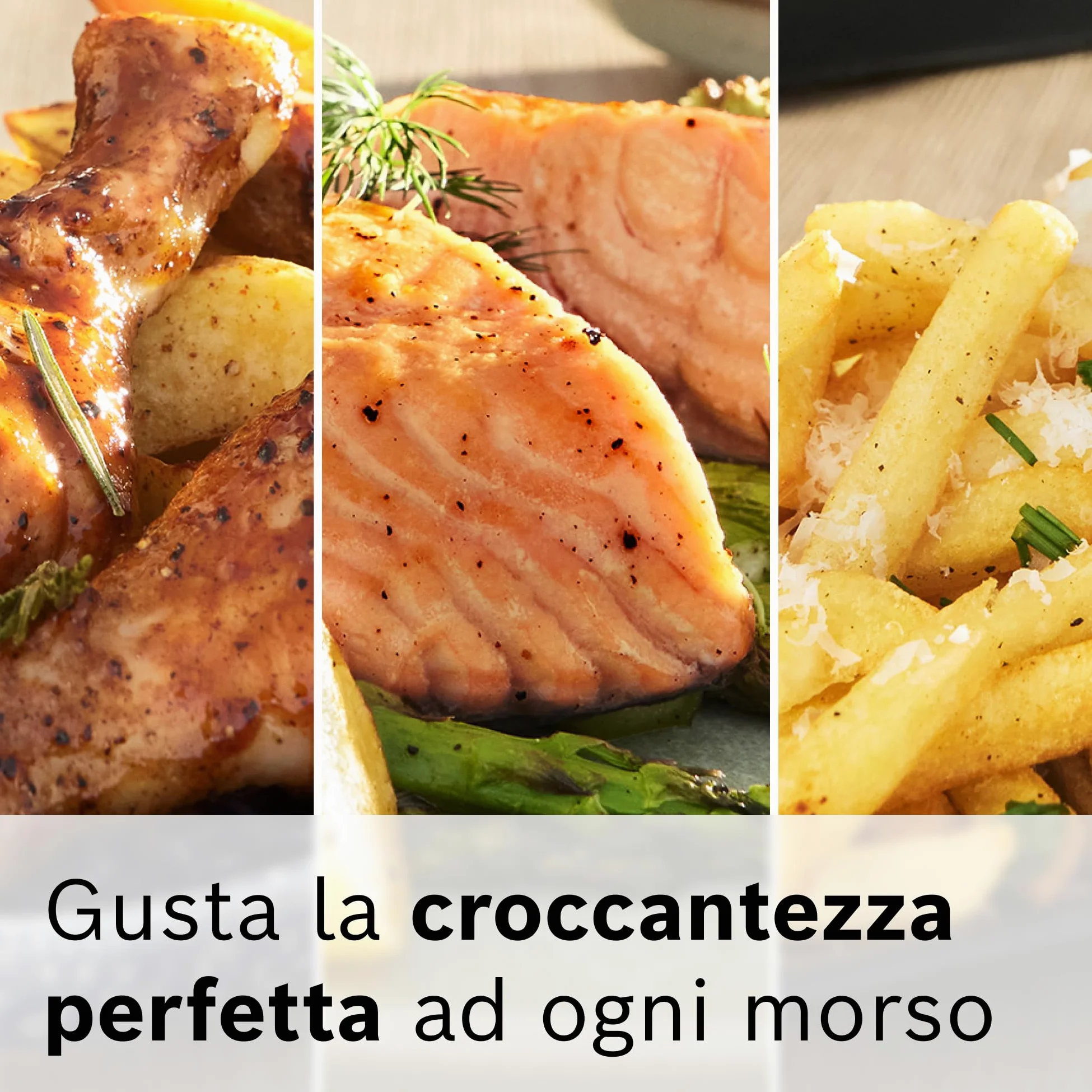 Bosch Serie 4 Friggitrice ad Aria MAF462B0, Air Fryer 6,1 L, 7 Programmi, Doppia Resistenza, Funzioni Defrost e Mantenimento in Caldo, Touchscreen, Cottura fino al 60%* Più Veloce, Nero