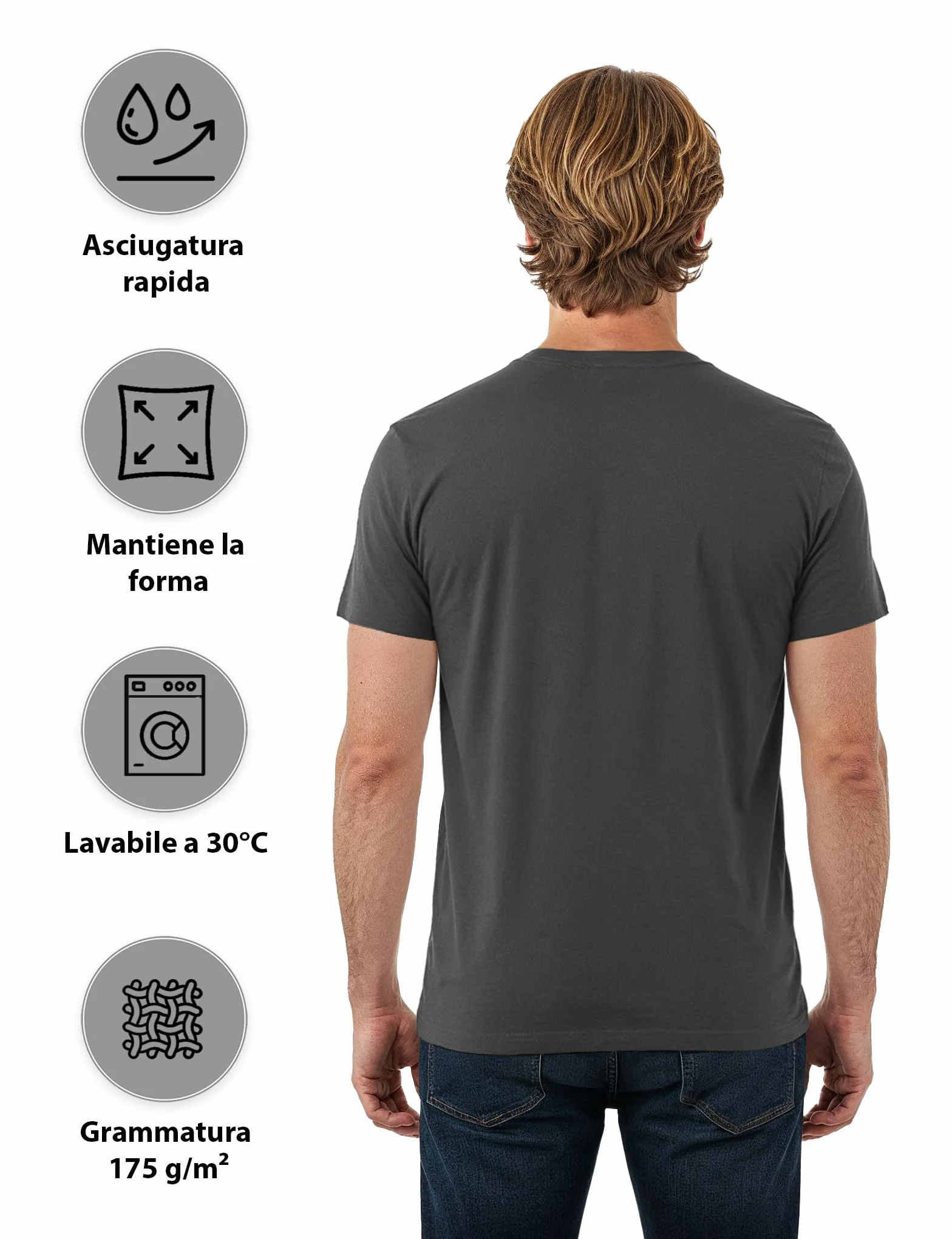 ALPIDEX T-Shirt Uomo Confezione da 5 Girocollo 100% Cotone Manica Corta Basic Casual Tinta Unita