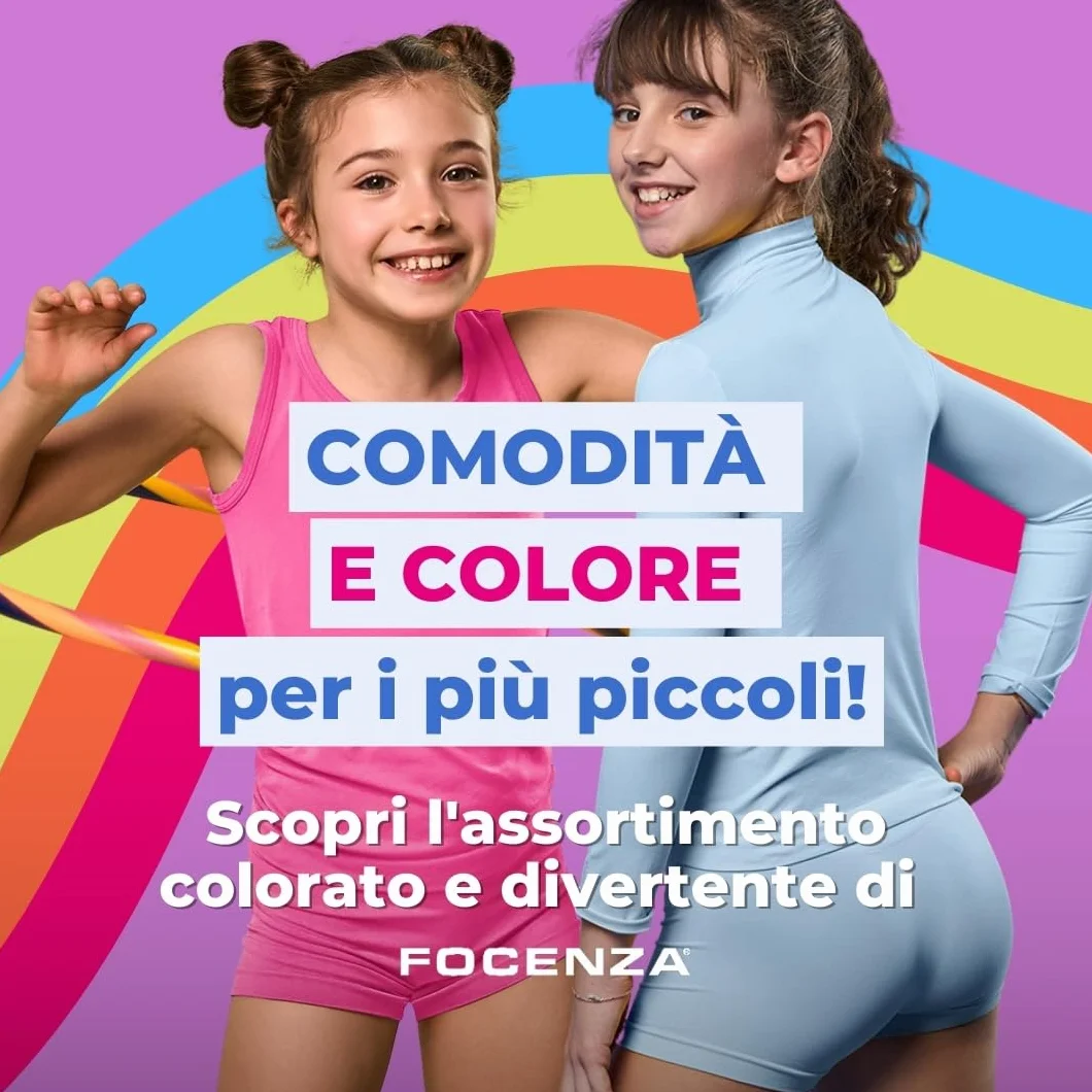 FOCENZA Set 3 Pezzi Top Bambina Microfibra Reggiseno Sportivo Bimba Elasticizzato Confortevole Ginnastica Artistica