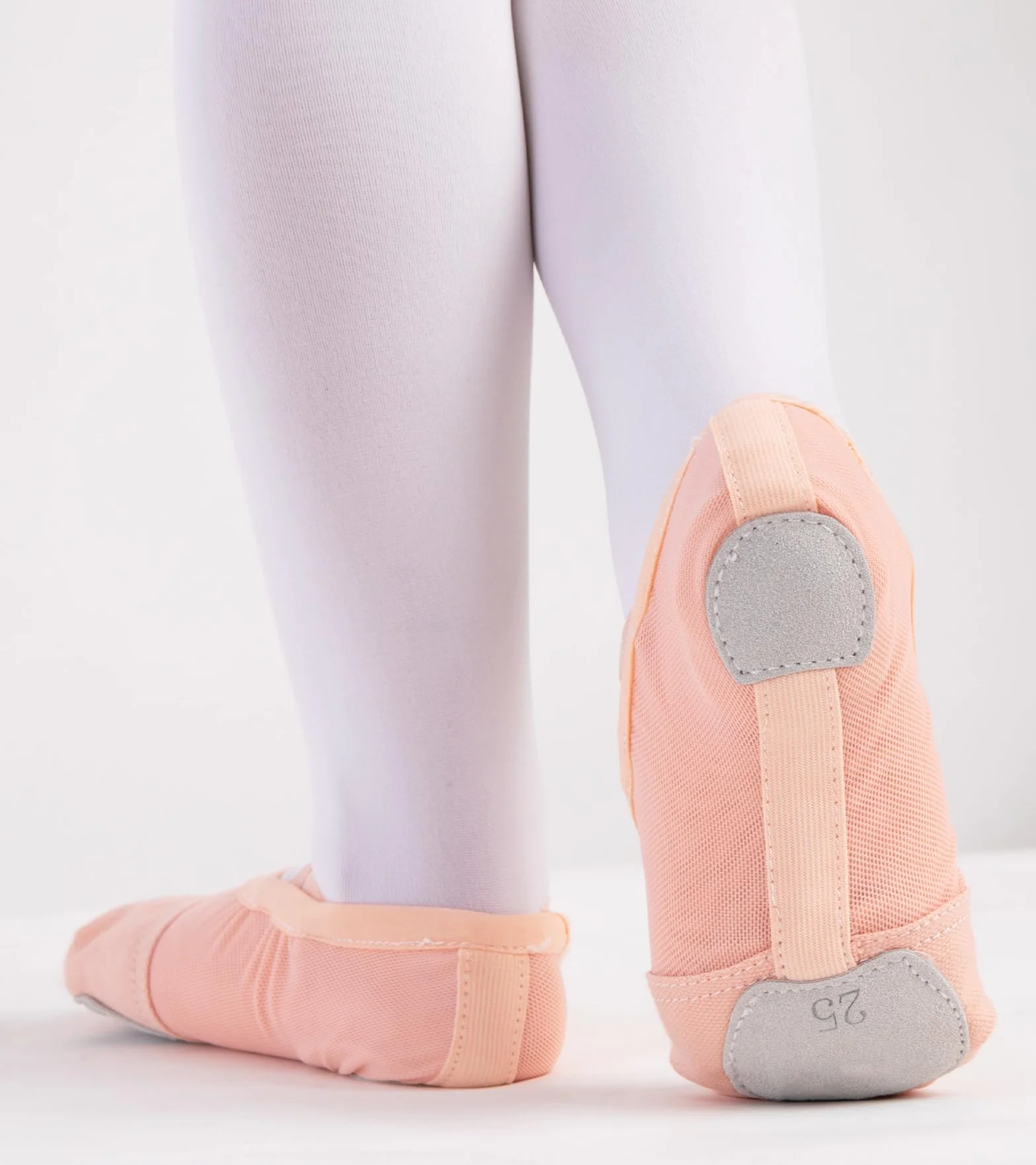 Scarpette Danza Classica Bambina Mezze Punte Scarpe Ballerina Tela Mesh Suola Cuoio