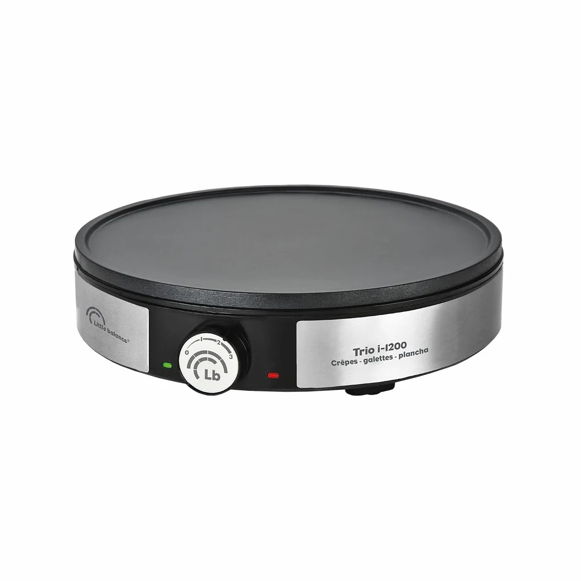 LITTLE BALANCE 8383 Maxi-Crêpes Trio i-200 Crepiera elettrica 3 in 1 1200 W Acciaio inox