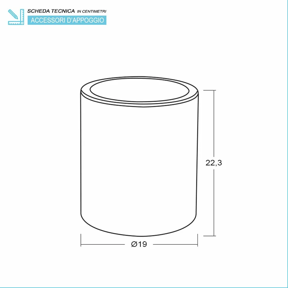 Inbagno Blob Pattumiera 5lt Plastica Tortora Coperchio Basculante Effetto Legno