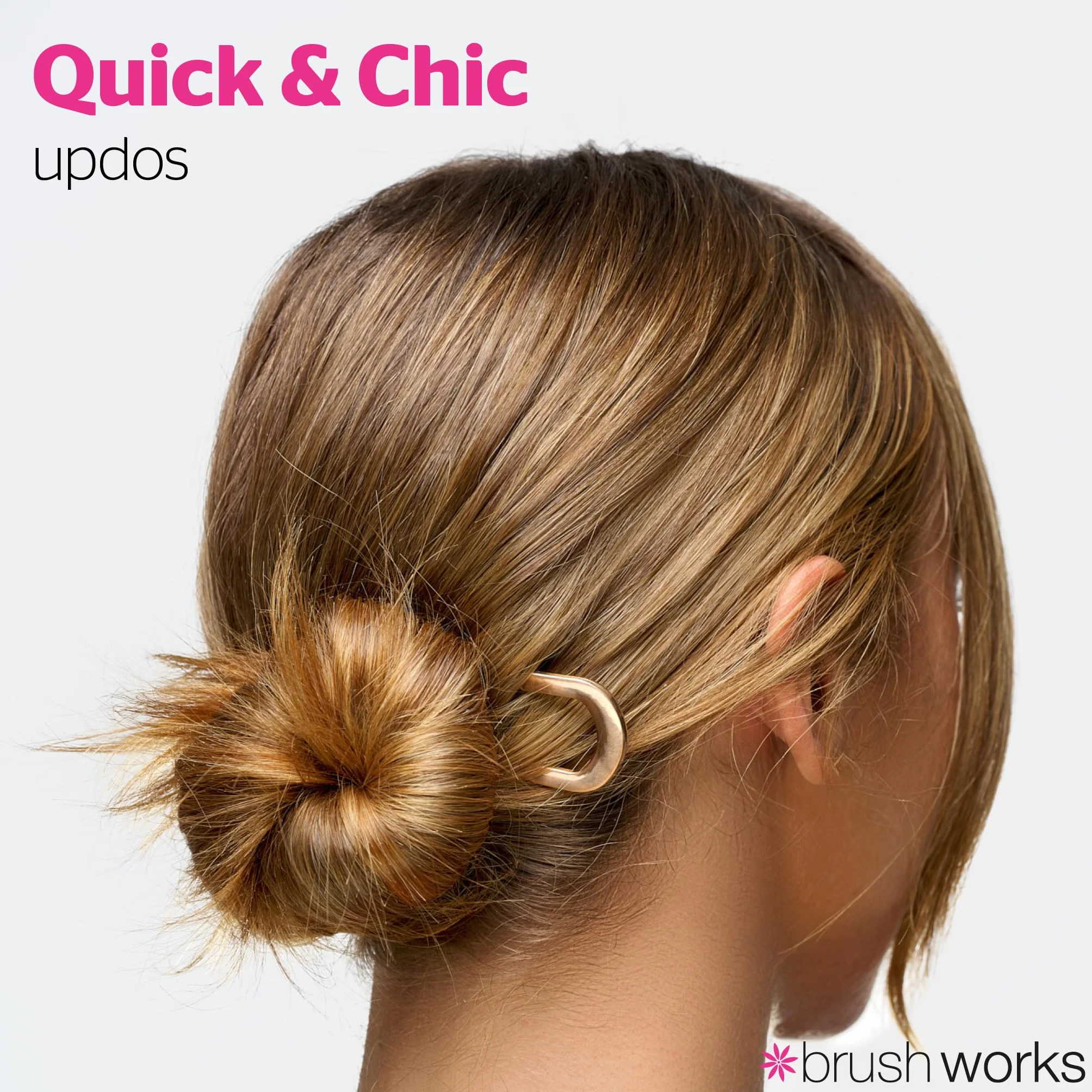 Brushworks French Hair Pin Duo Gold Silver