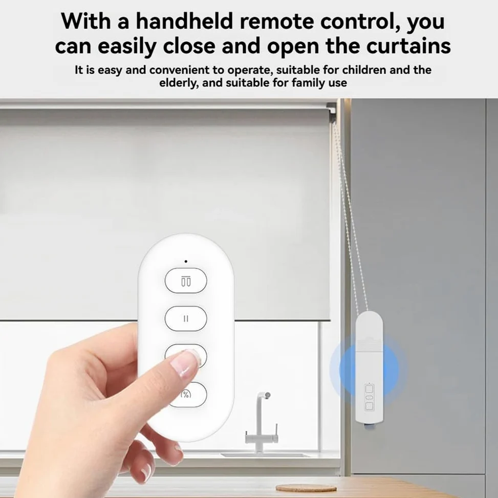 Motore per Tende Elettriche Tuya Zigbee con Pannello Solare, Controllo Vocale, Motore per Tende Automatiche.