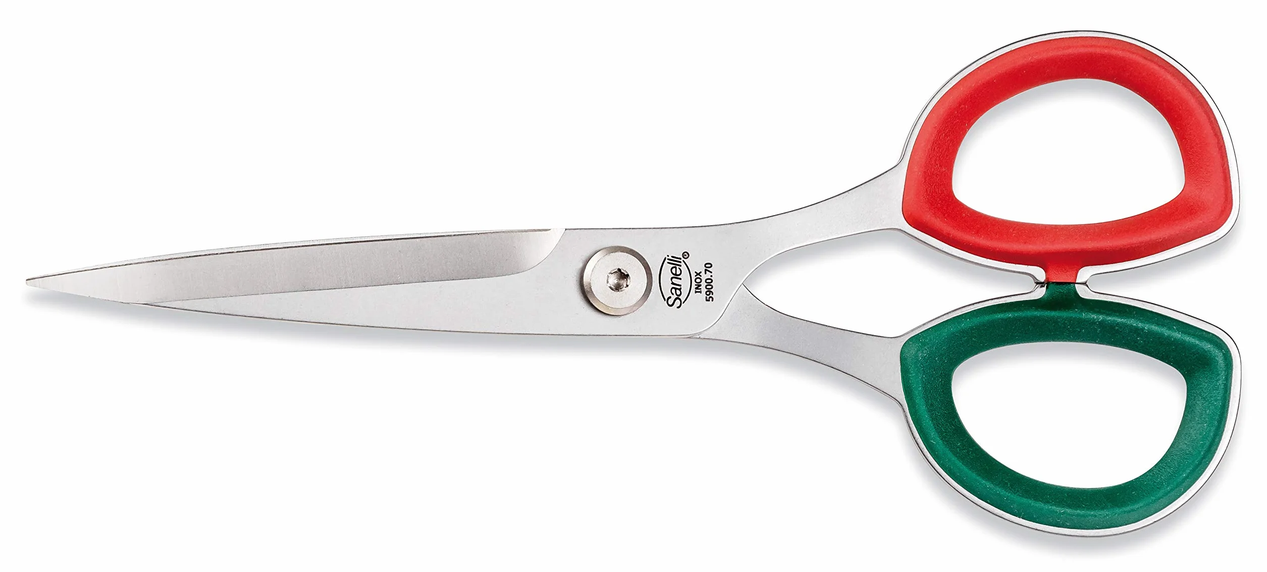 Sanelli Premana Professional Forbice Lavoro professionale 7 Pollici, Acciaio Inossidabile, Verde/Rosso
