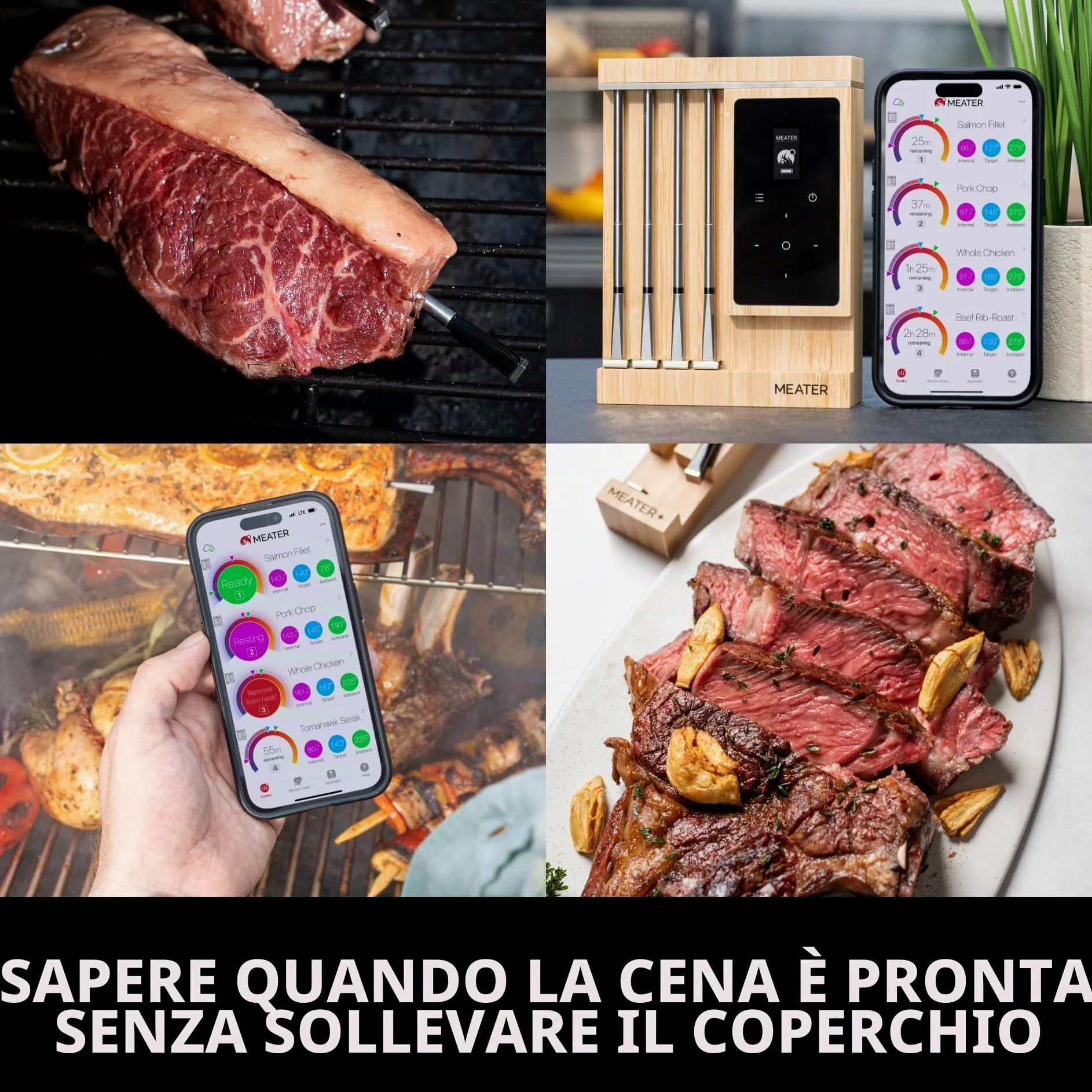 MEATER Pro XL [Novità]: Il termometro per carne wireless intelligente con quattro sonde avanzate | Sensori Multisensore | BBQ, forno, barbecue, affumicatore, friggitrice ad aria calda, friggitrice