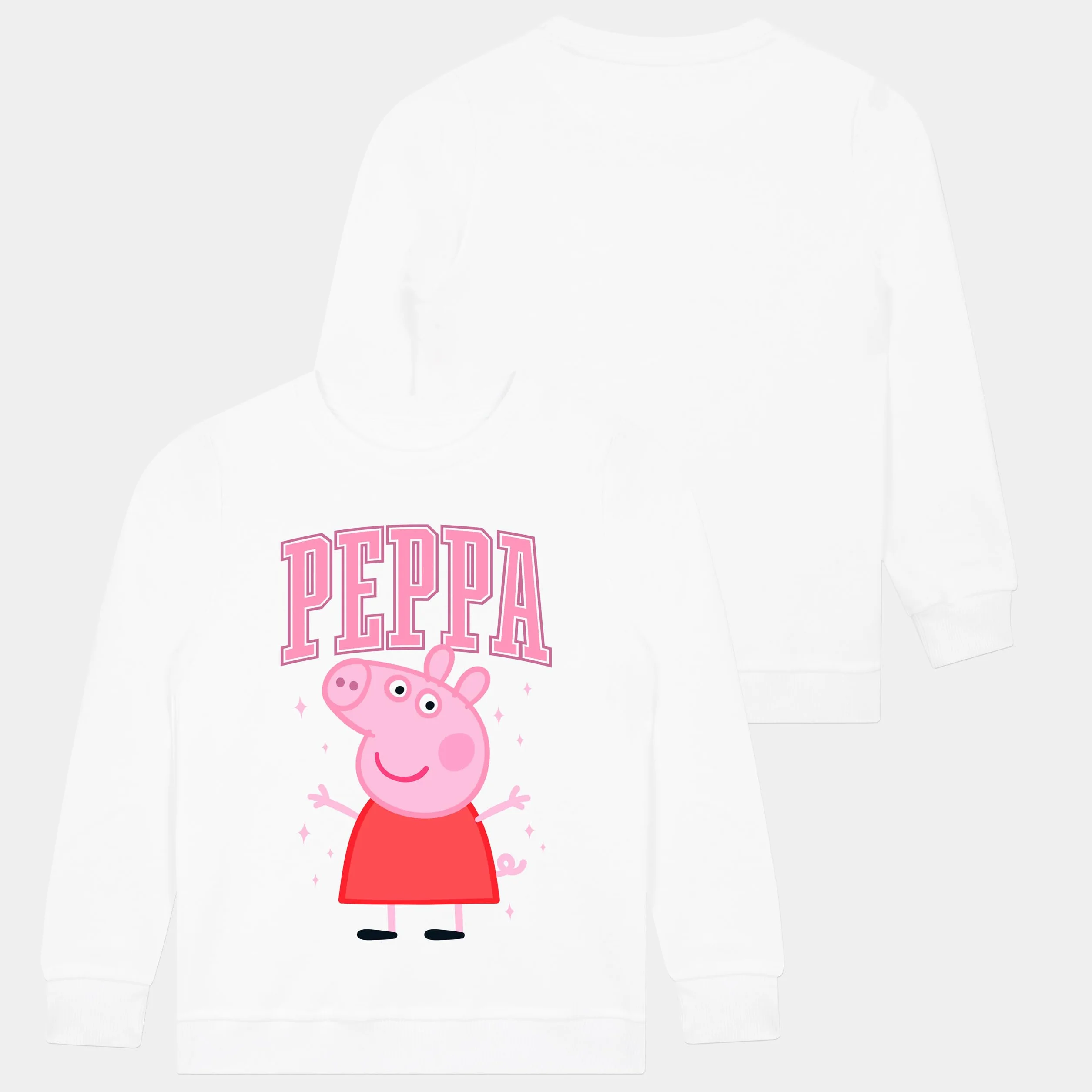 Peppa Pig Felpa | Abbigliamento Bambina Peppa | Cotone Felpa Bambina | Bianco 3-4 Anni
