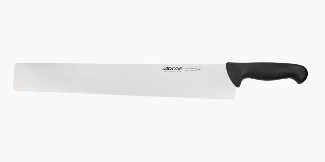 Arcos Serie 2900 - Coltello Salami Coltello Formaggio - Lama Acciaio Inossidabile Nitrum 410 mm - Manico Polipropilene Colore Nero