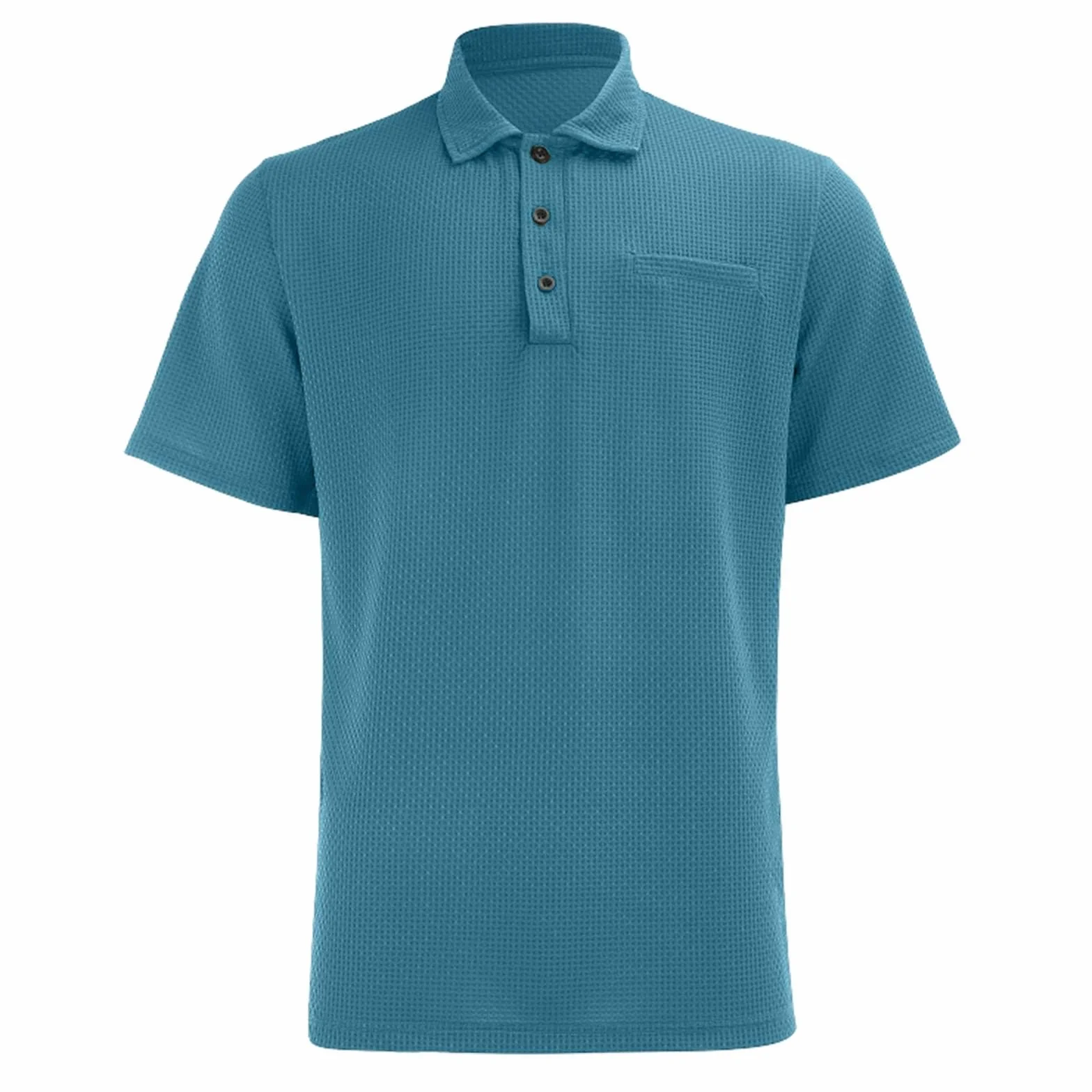 Breeze Capri Polo Uomo vestibilità Pancia da Birra Elastico Asciugatura Rapida Collo texturizzato Maniche Corte Golf Tempo Libero