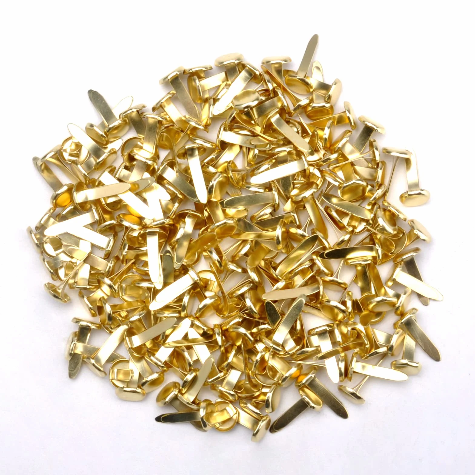 TNSLAND Mini Brads, 200 mollette rotonde in metallo, con testa rotonda, 8 mm, per scrapbooking, fai da te