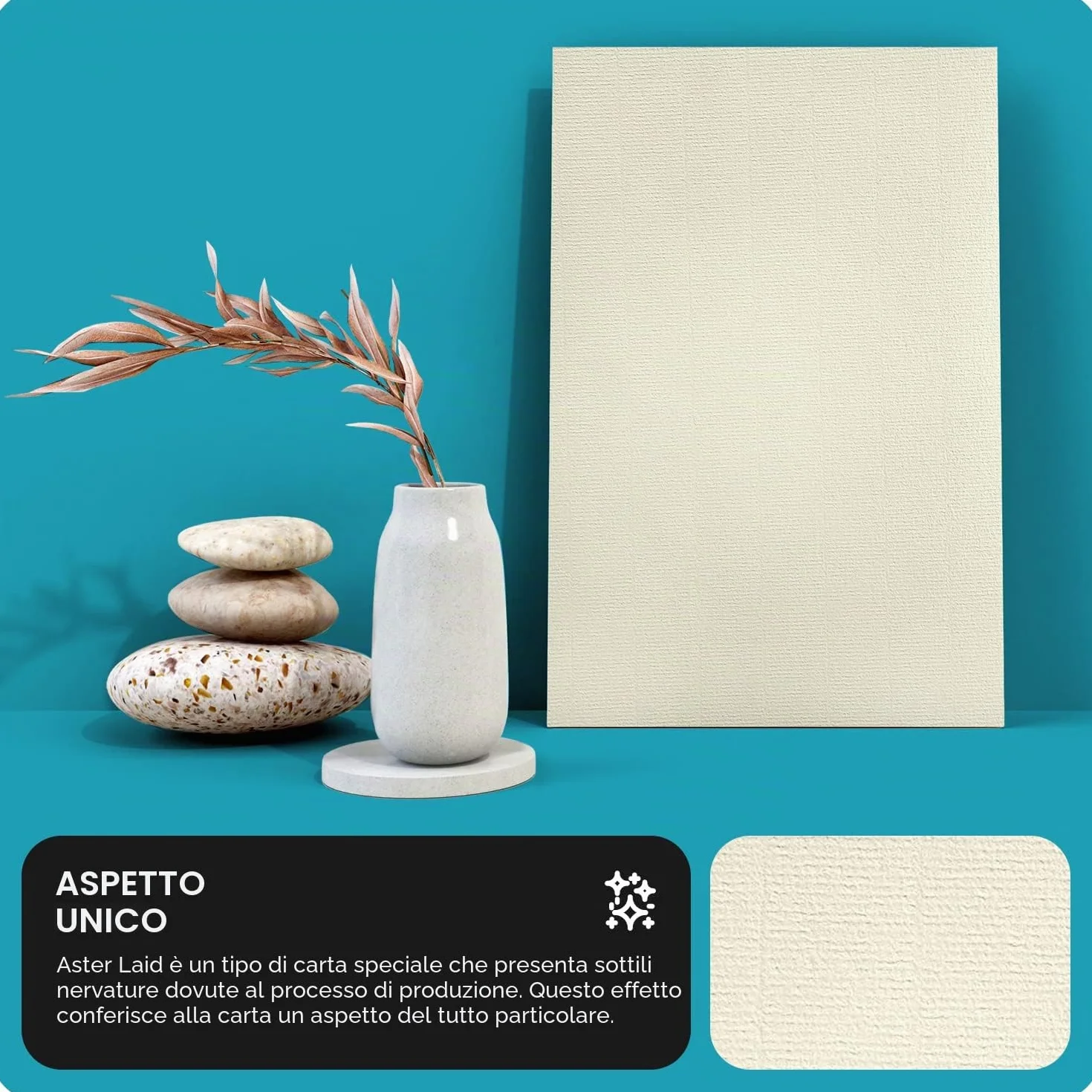 Aster Laid Ivory Netuno 50x carta vergata avorio A4 120g per inviti stampa laser inkjet