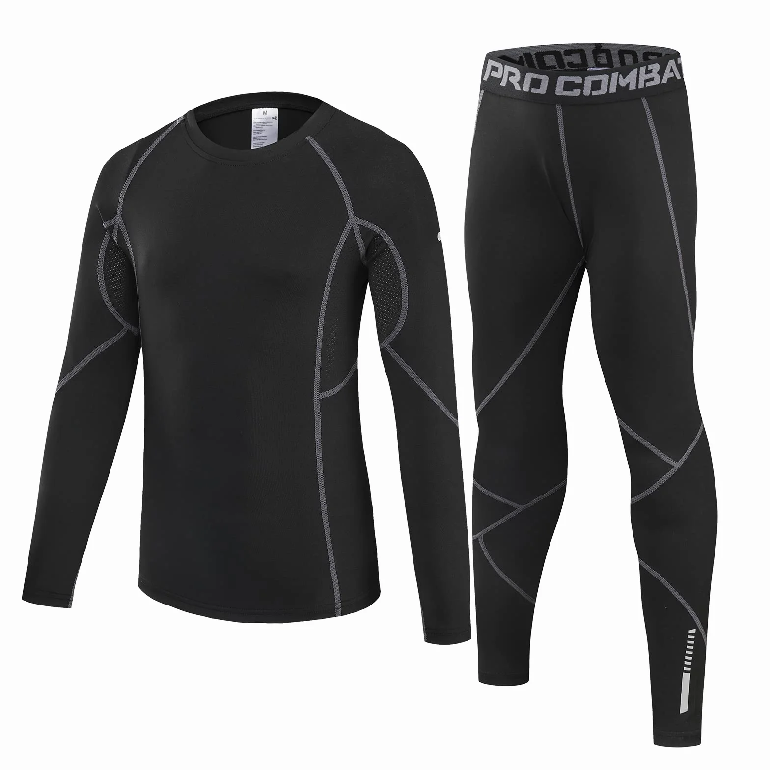 Leeboom Intimo Termico Bambini Traspirante Maglia Termica Bambino Asciugatura Rapida Intimo Funzionale Set Running Sport Invernali