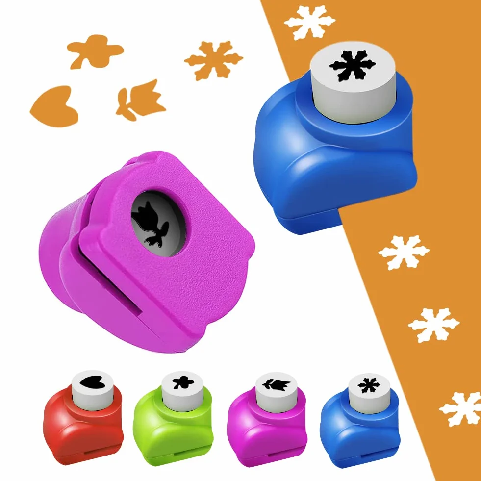 Forbici per Bambini 6pcs Set Sicurezza con Perforatrice Decorativa 8pcs Bricolage Creativo