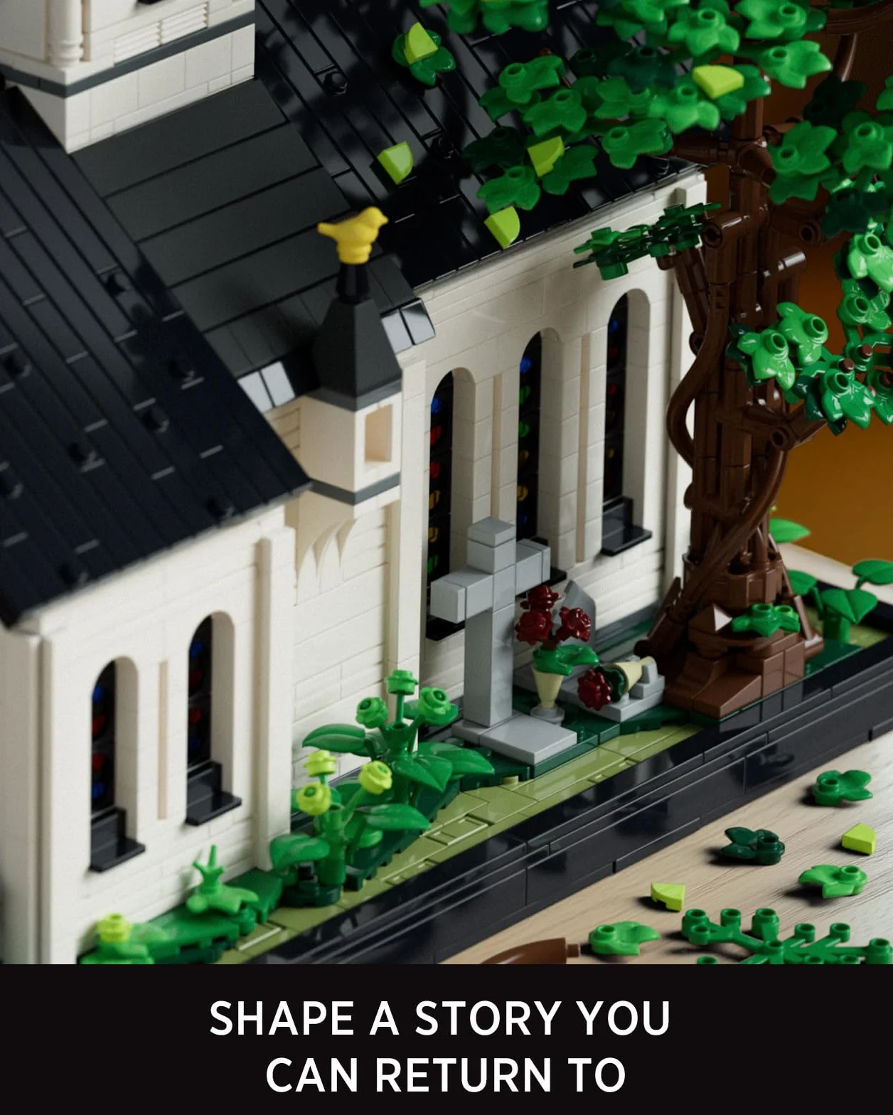 Nifeliz Cappella Architecture Set di giocattoli da costruzione per adulti, modello vintage country, 3116 pezzi