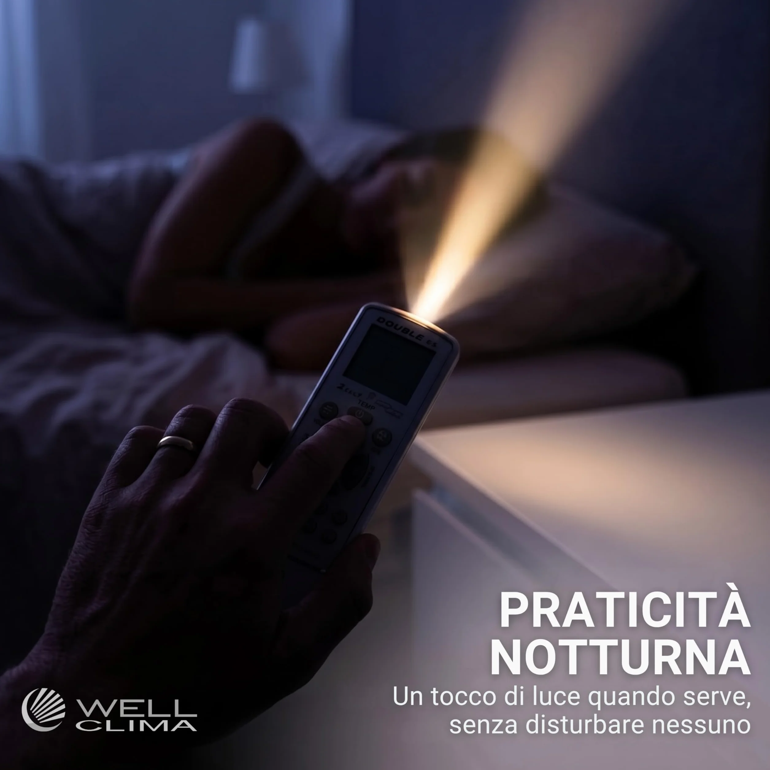 Wellclima Double E.S Telecomando Universale per Condizionatori Climatizzatori, Progettazione Italiana, Compatibile con 10000+ Modelli e 500+ Marche, Risparmio Energetico Anti Spreco, 2 in 1 Due Split