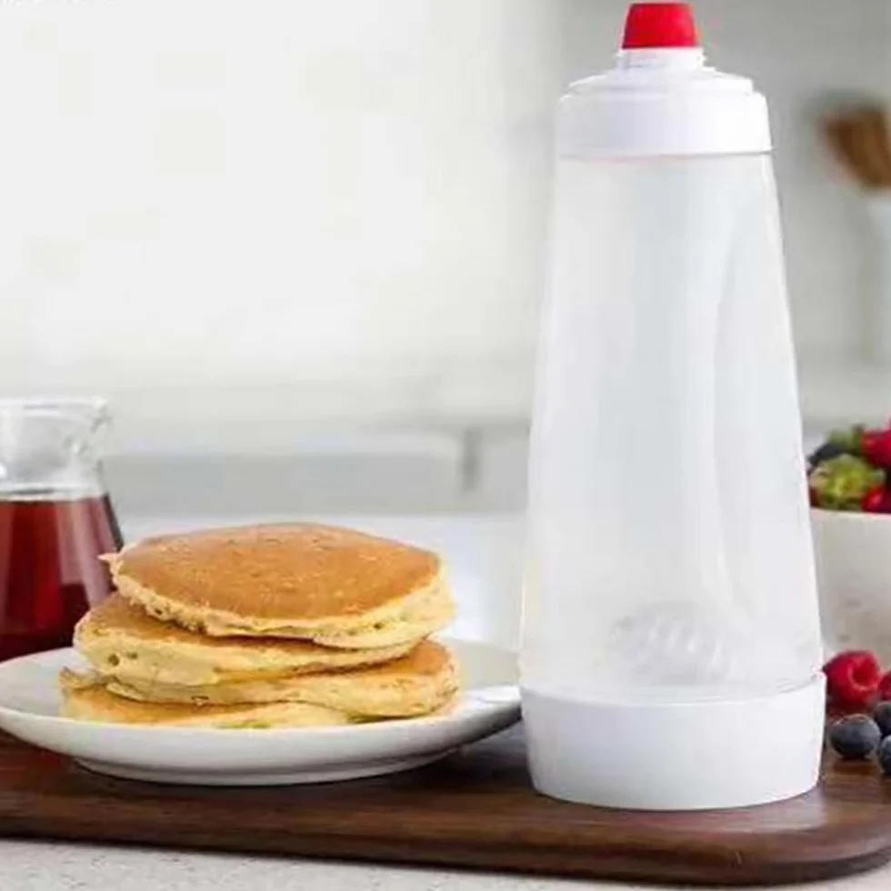 Pancake, dosatore per pasta da 1000 ml, con scala e sfera di miscelazione, dispenser per pancake, pancake, waffle, crepes UVM