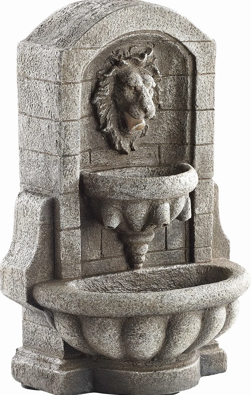 Infactory Luci per fontane da Interno - Fontana d'Acqua: Fontana da Interno illuminata Testa di Leone con LED e Pompa (Fontana da Interno con Illuminazione)