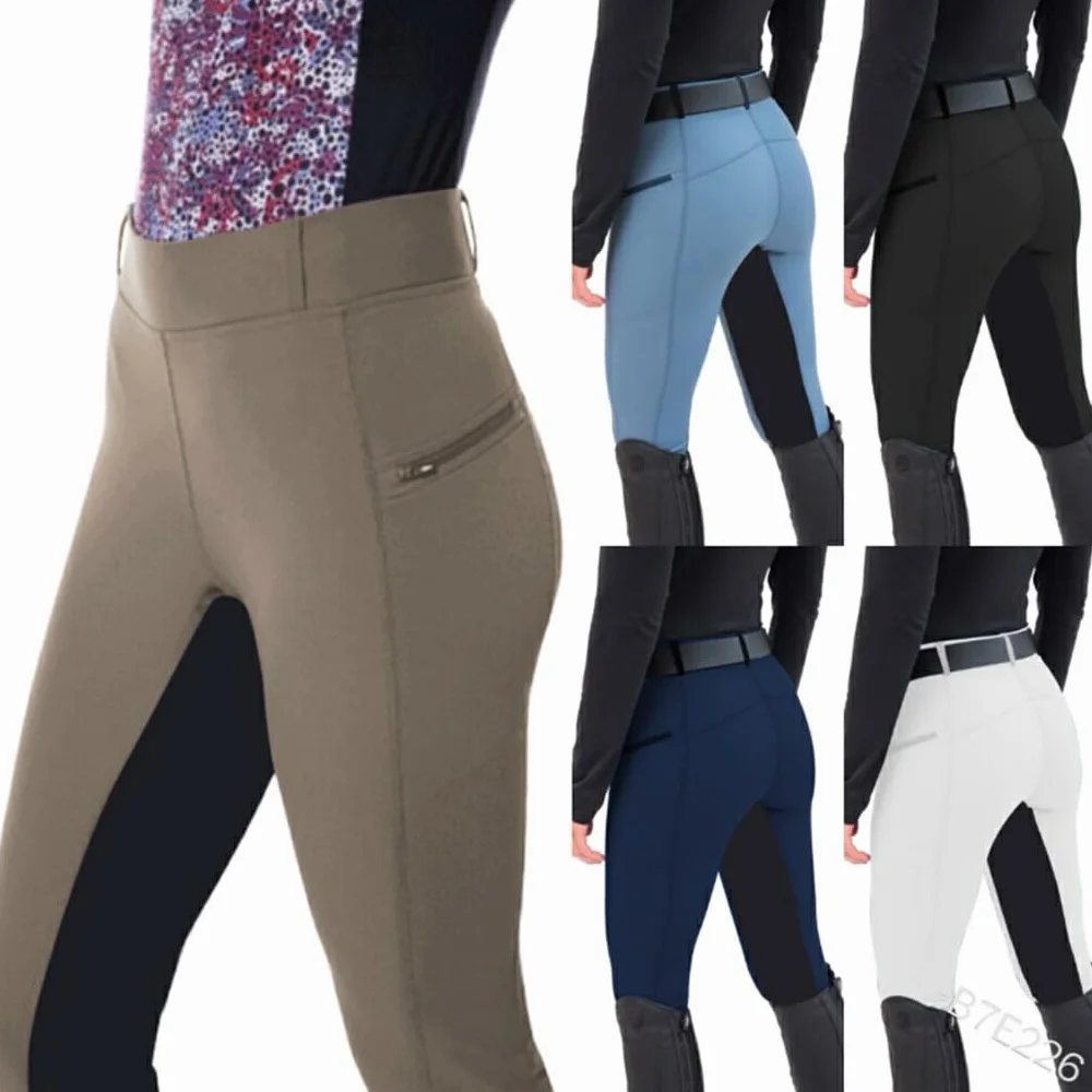 Pantaloni da Equitazione in Poliestere Blu Scuro XXL