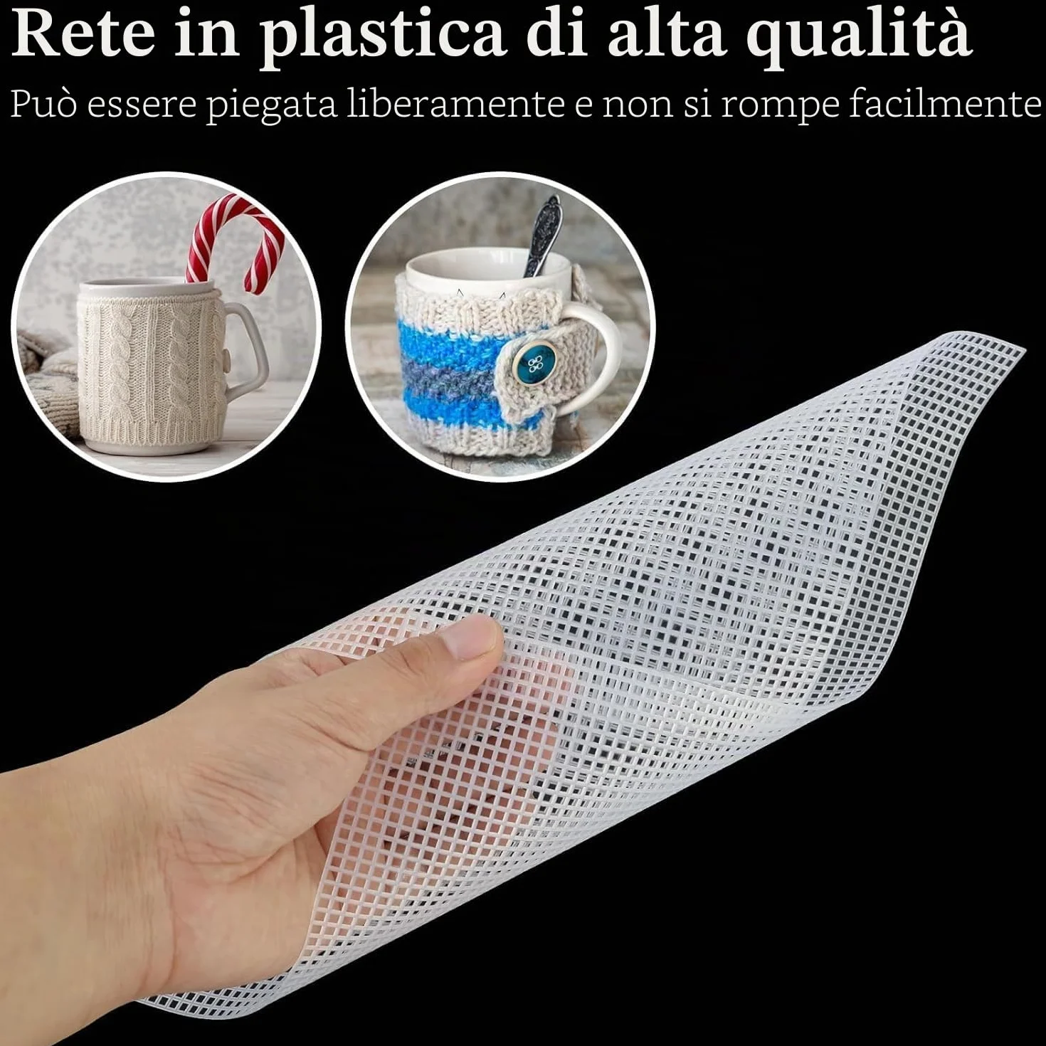 7 Pezzi Fogli di Tela Rete, Rete Canvas per Borse, Rete per Borse Uncinetto, 30 x 20 cm, Bianco, per Fai da Te, Cucito, Fai da Te, Borsa, Punto Croce, Ricamo, Uncinetto