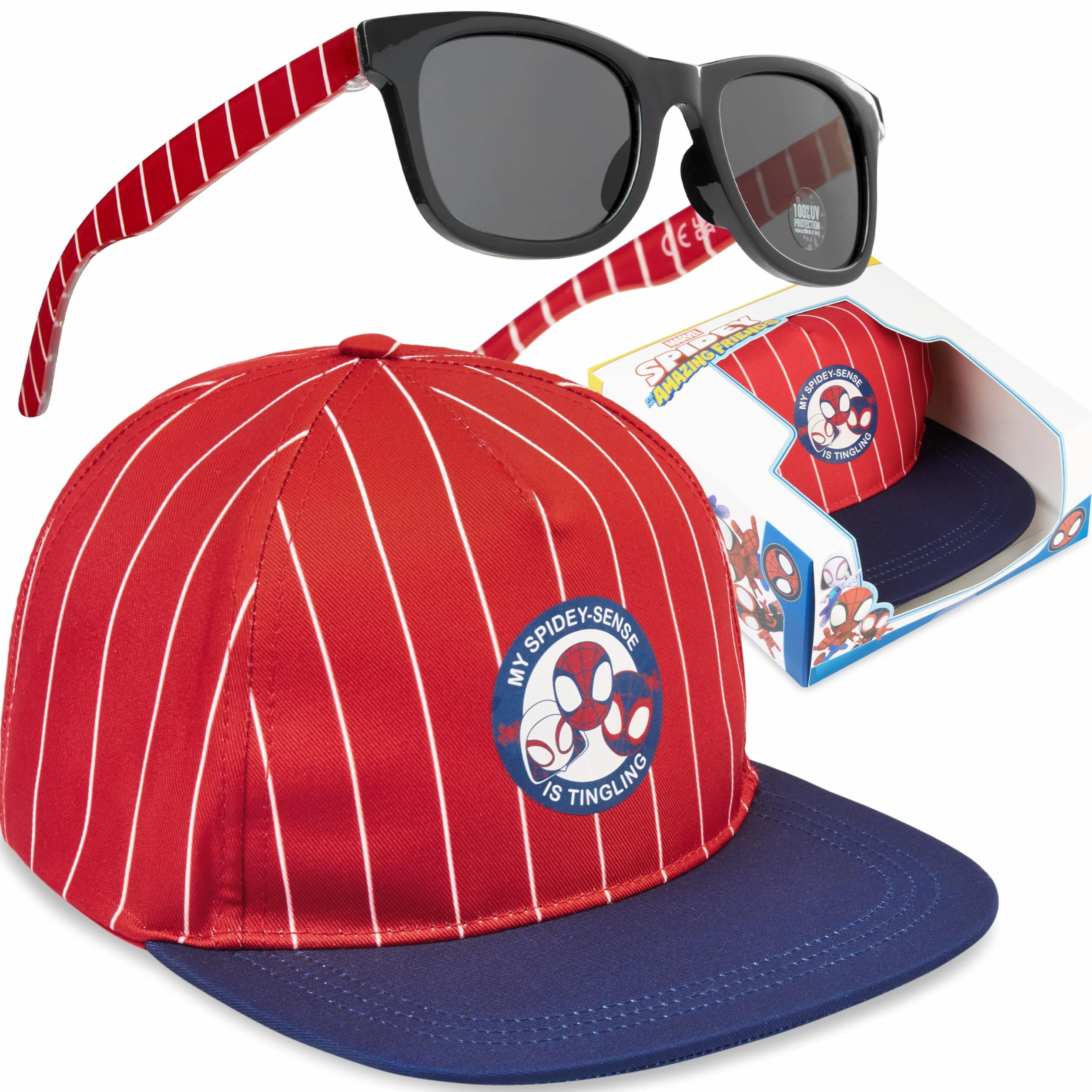 Marvel Spidey Minions Occhiali da Sole Bambino Cappello Baseball Set UV400
