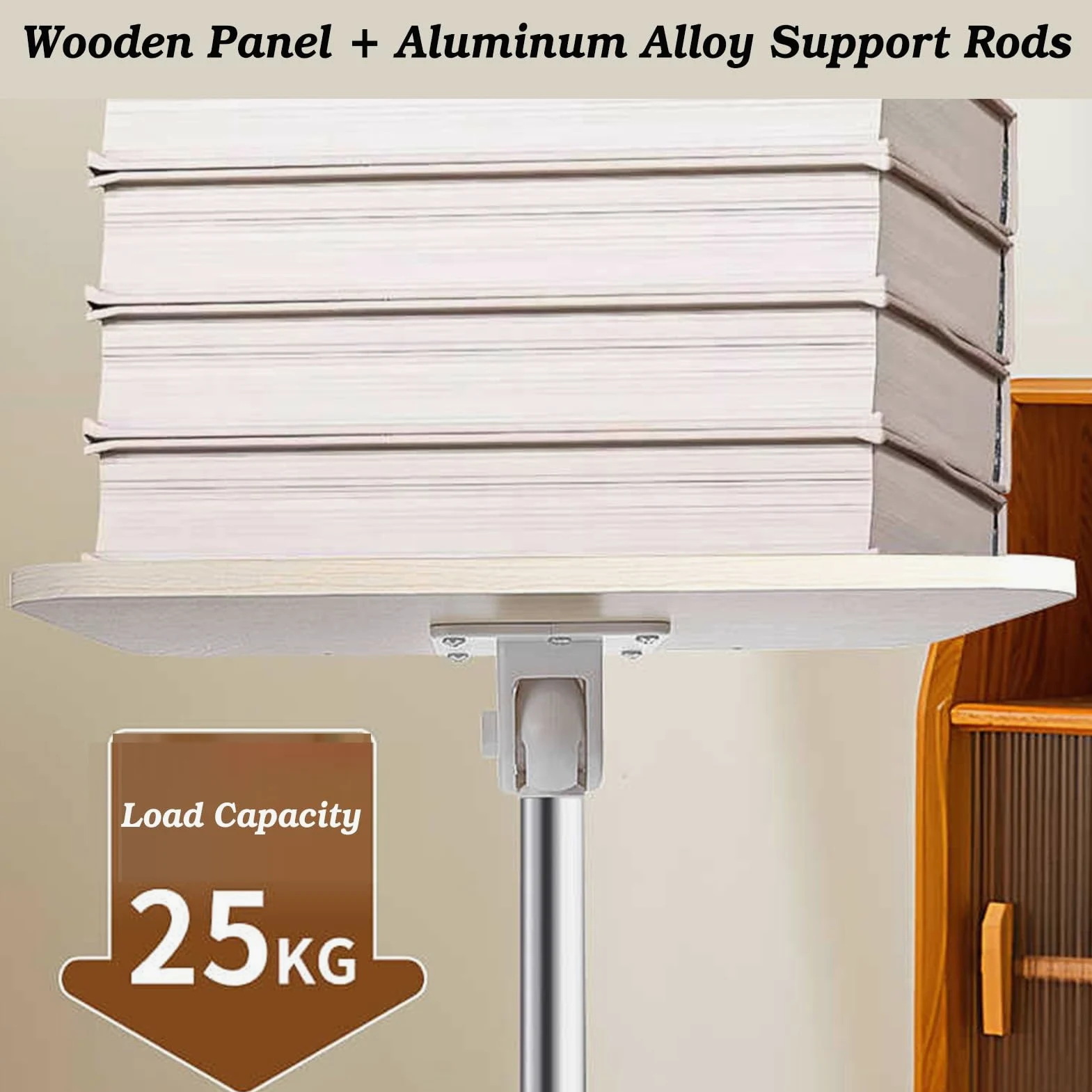 Generico Leggio da Pavimento Regolabile e autoportante - Versatile Supporto per spartiti Musicali, Ideale per aule, Matrimoni, discorsi e funzioni religiose - Leggio Regolabile in Altezza e Portatile