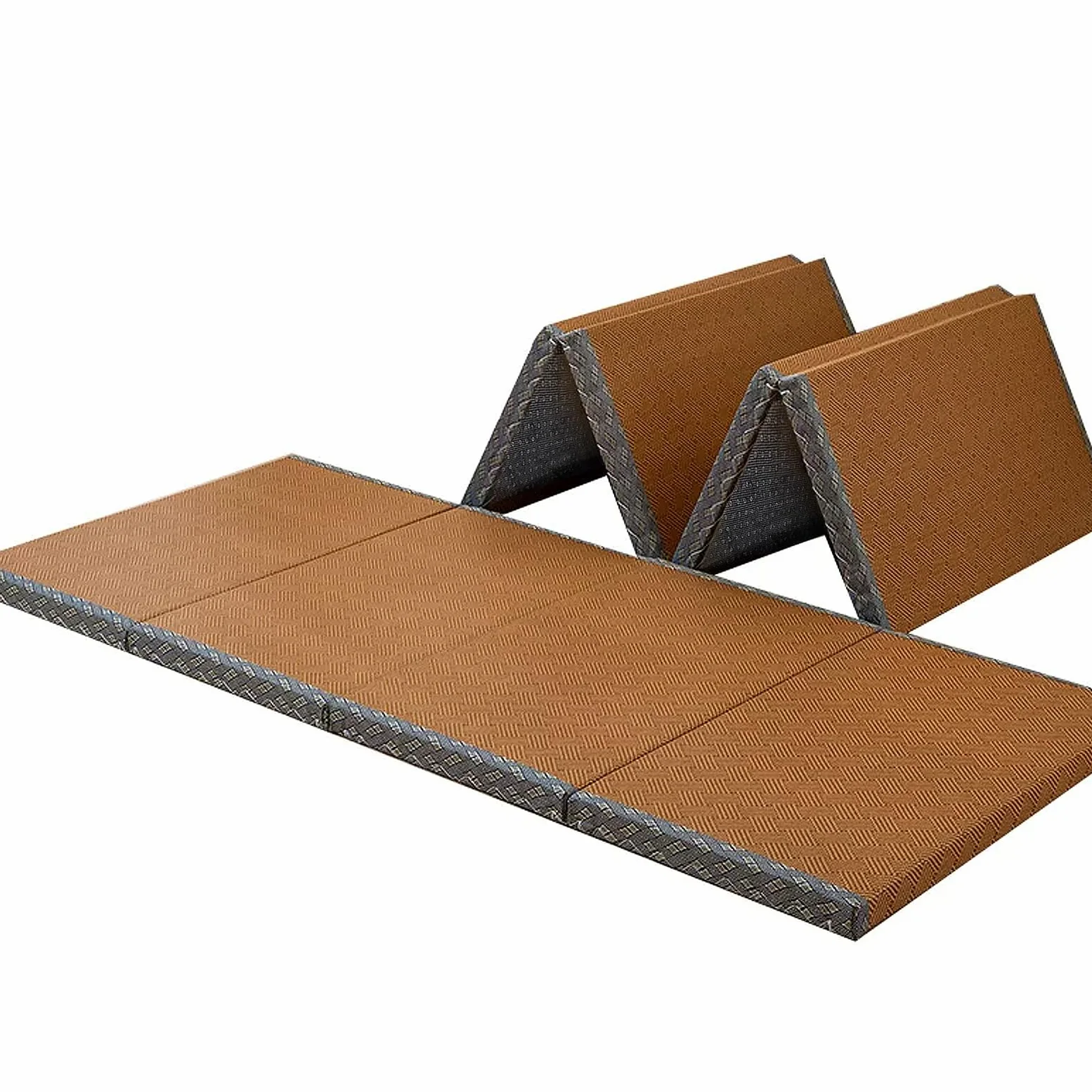 Tappetino Tatami Tradizionale Giapponese Pieghevole in Fibra di Cocco, Futon Giapponese Portatile e Antiscivolo per Dormire, Meditazione, Yoga Zen, 80x200x3.5cm