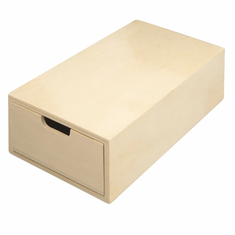 Rayher Scatola in legno FSC Mix Credit 20 x 10 x 5 cm tasca interna estraibile