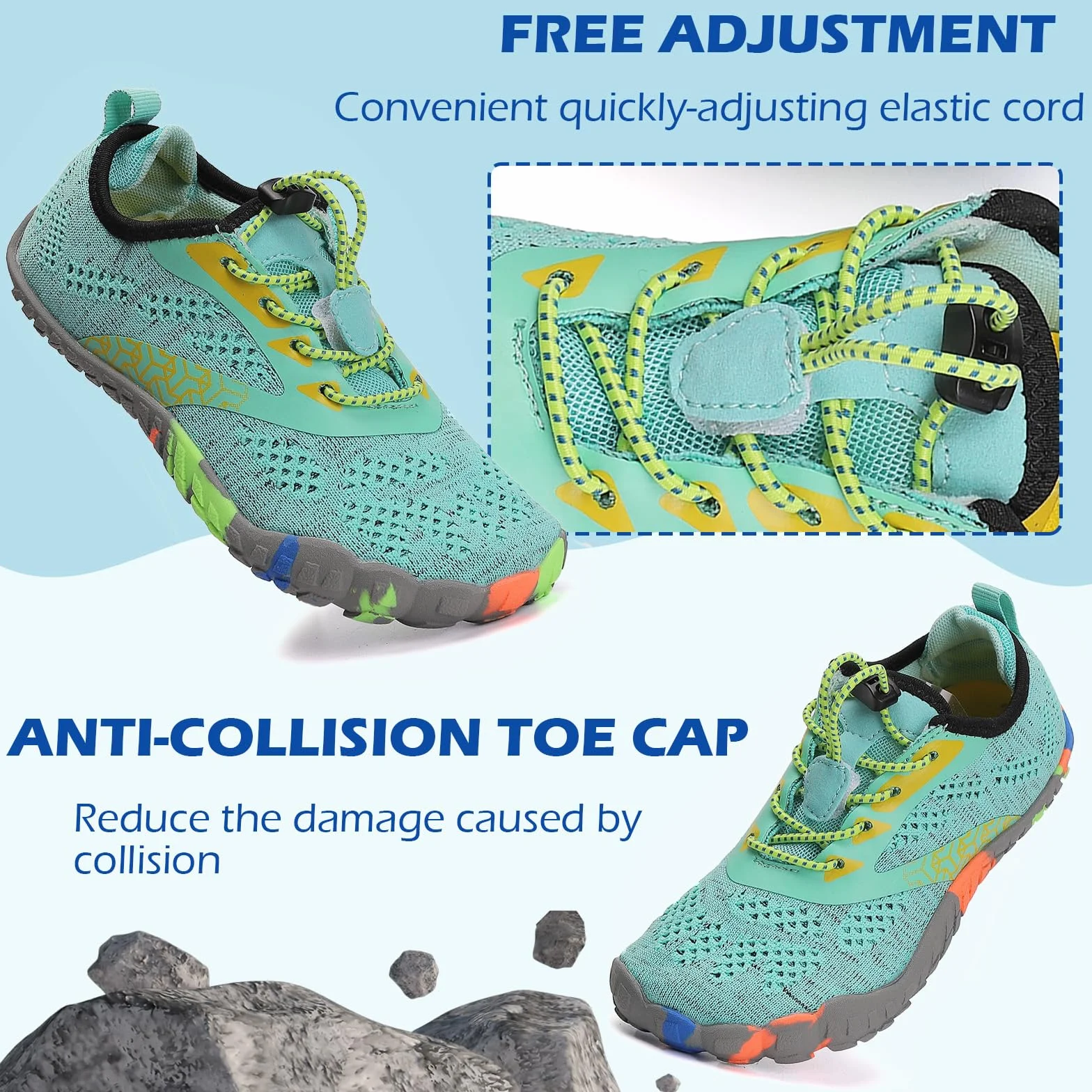 Scarpe da Immersione da Scoglio Bambino Blu Unisex Outdoor Multisport