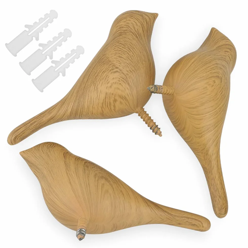 Ganci Appendiabiti,Appendiabiti da Parete Decorazione Rustico Uccello Gancio Appendiabiti Cappello, Sciarpe, Giacche, Cuffia (3 Pezzi)