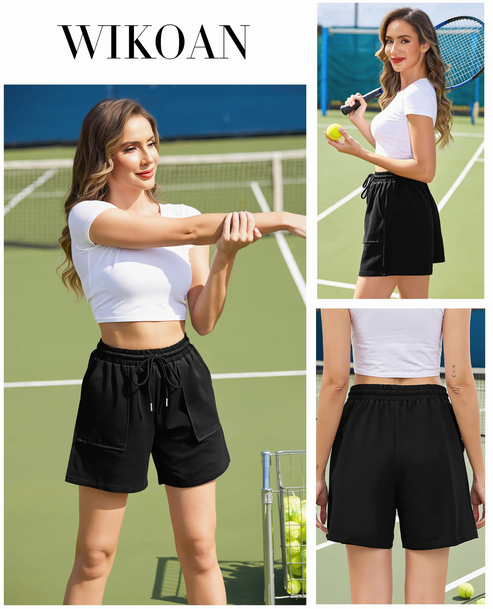 Wikoan Pantaloncini Sportivi da Donna Estivi S-XXL