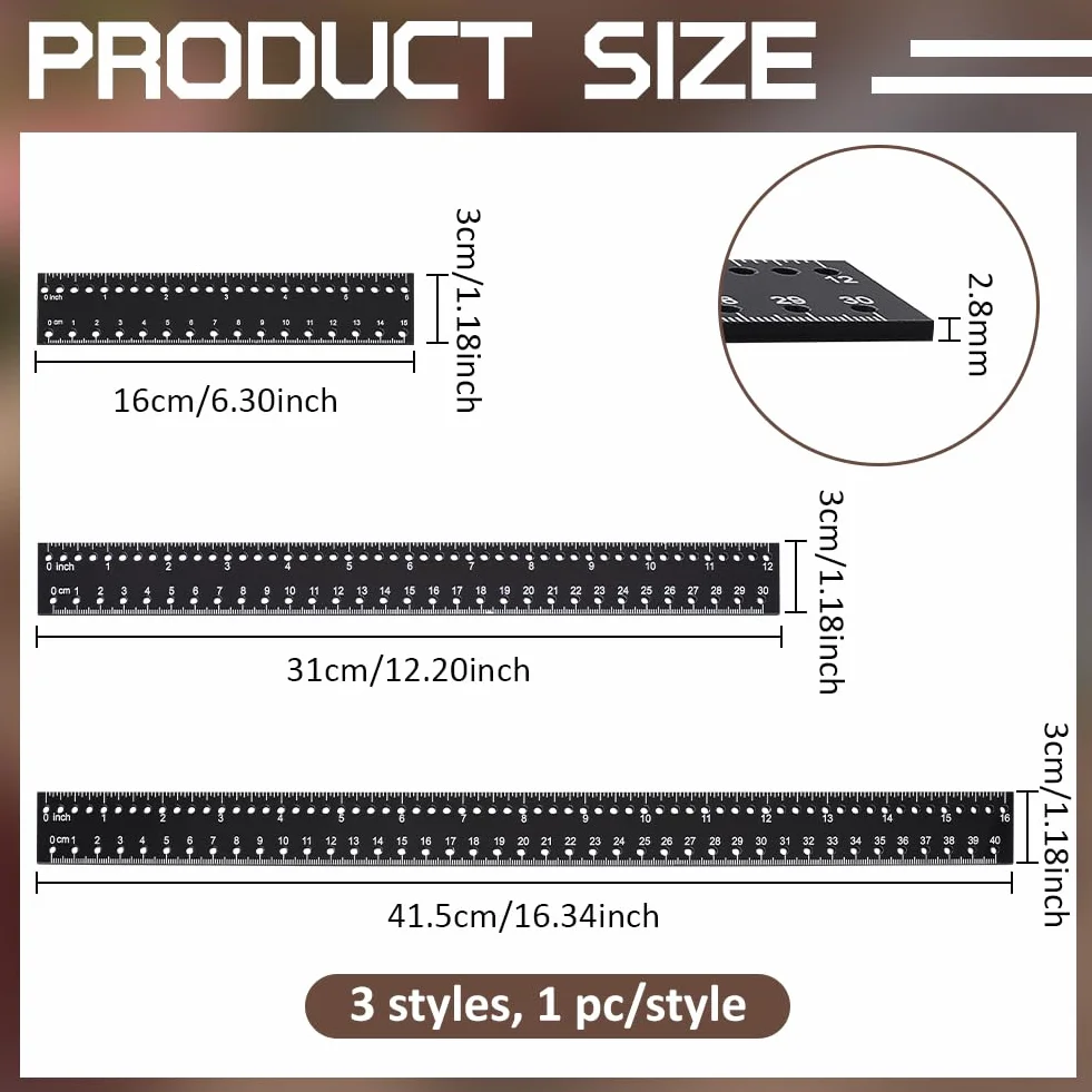BENECREAT Strumento Righello Mandala Acrilico 30/60/80cm per Disegnare Cerchi
