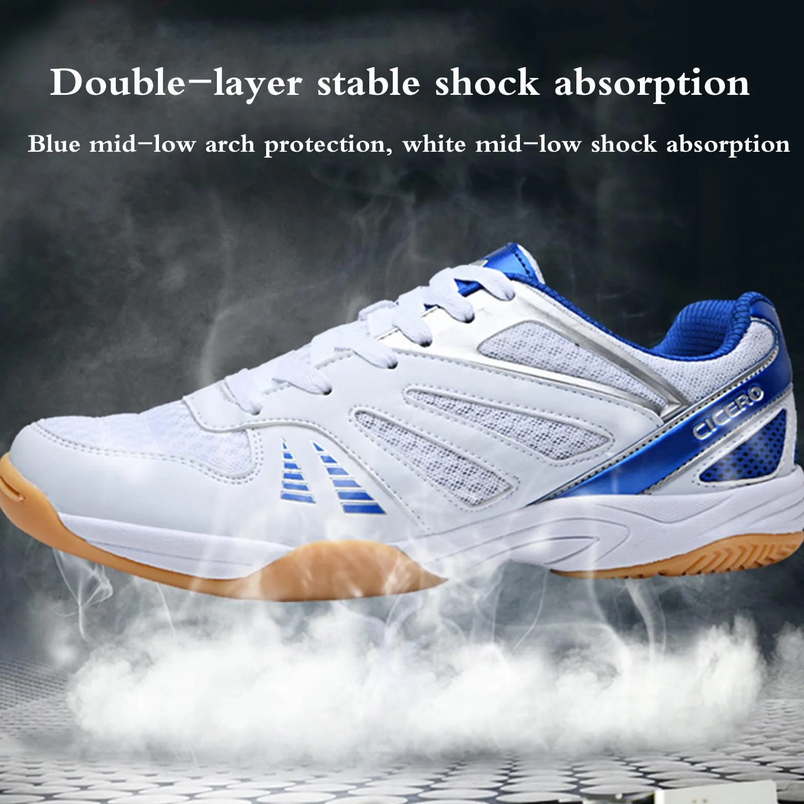 Scarpe da Badminton Uomo Comode Resistenti Suola Presa Attiva Indoor Tennis Squash Table Tennis Basketball Padel