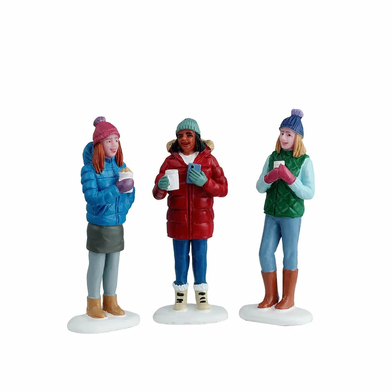LEMAX Hot Cocoa with Friends Set Resin H6.8 x 7.4 x 1.8 cm