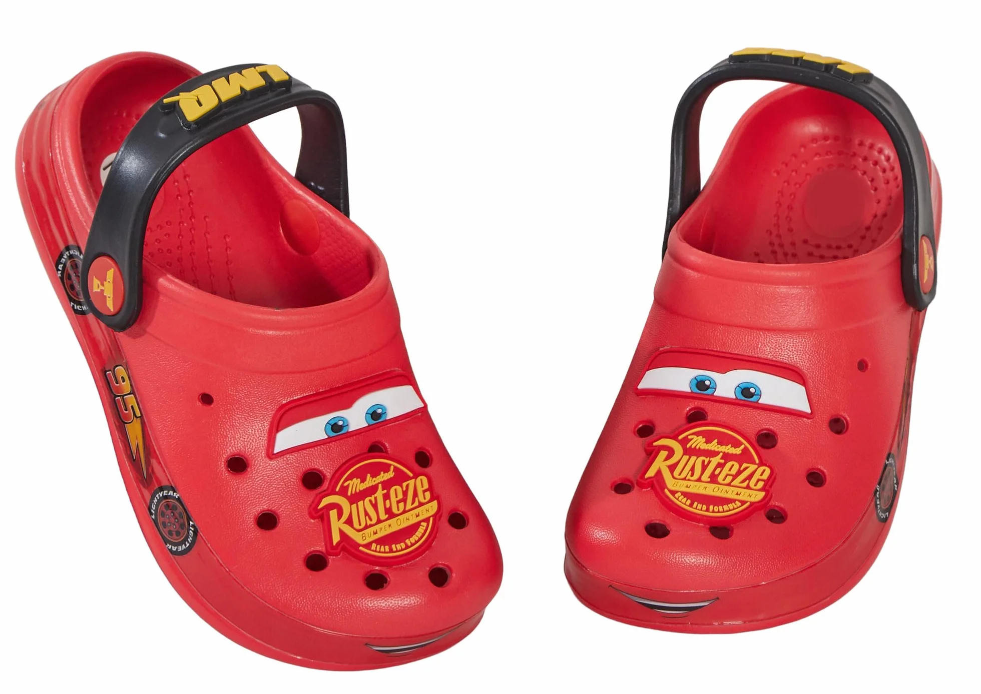 Disney Clogs Cars per Ragazzi con Charm, Sandali per Bambini, Slider Lightning McQueen con Cinghia alla Caviglia, Scarpe da Spiaggia.