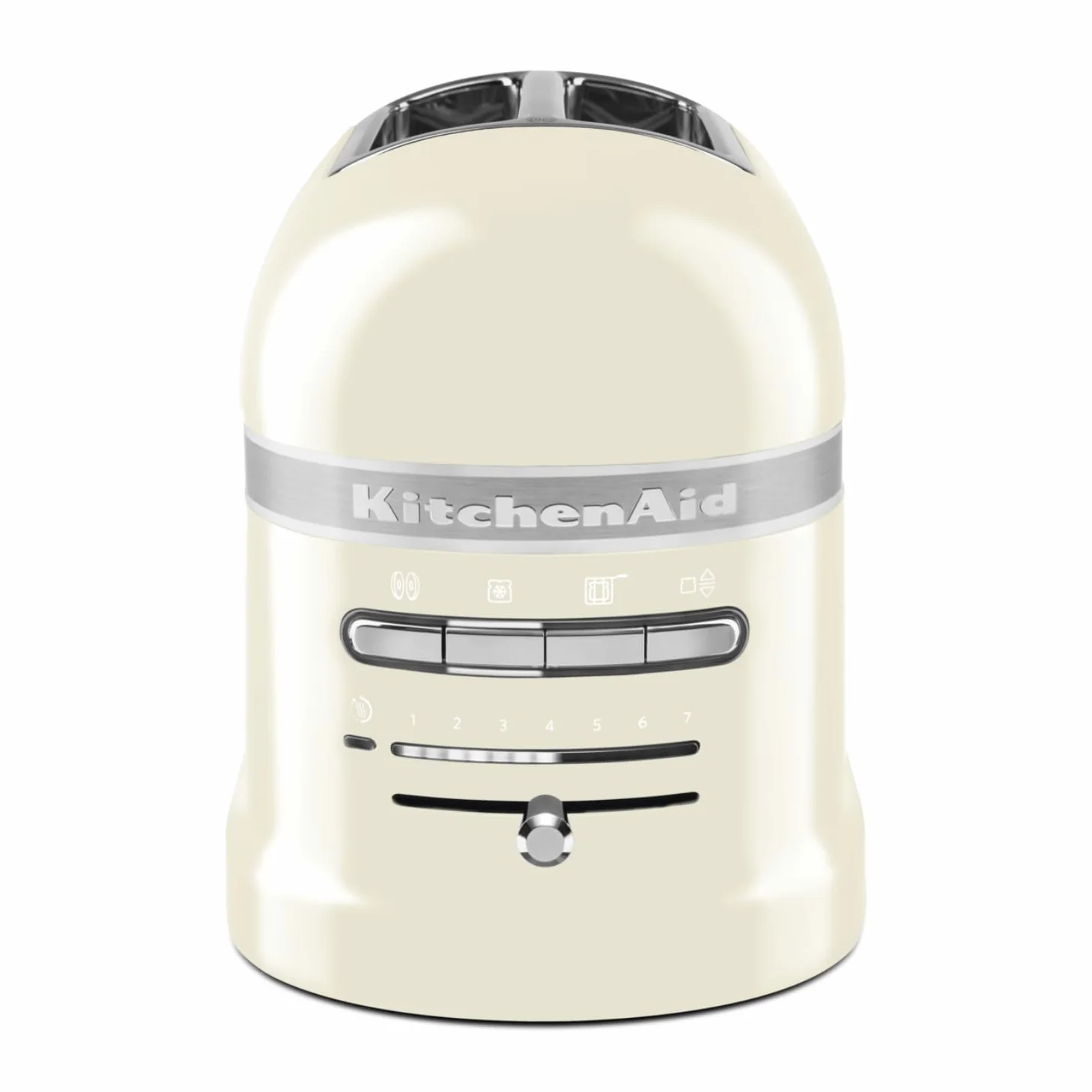 Kitchenaid tostapane - Artisan - Toaster 2 fette con scomparti extra-large e pinze autocentranti - Macchina per Toast con 7 Livelli di Doratura - Retro - Crema