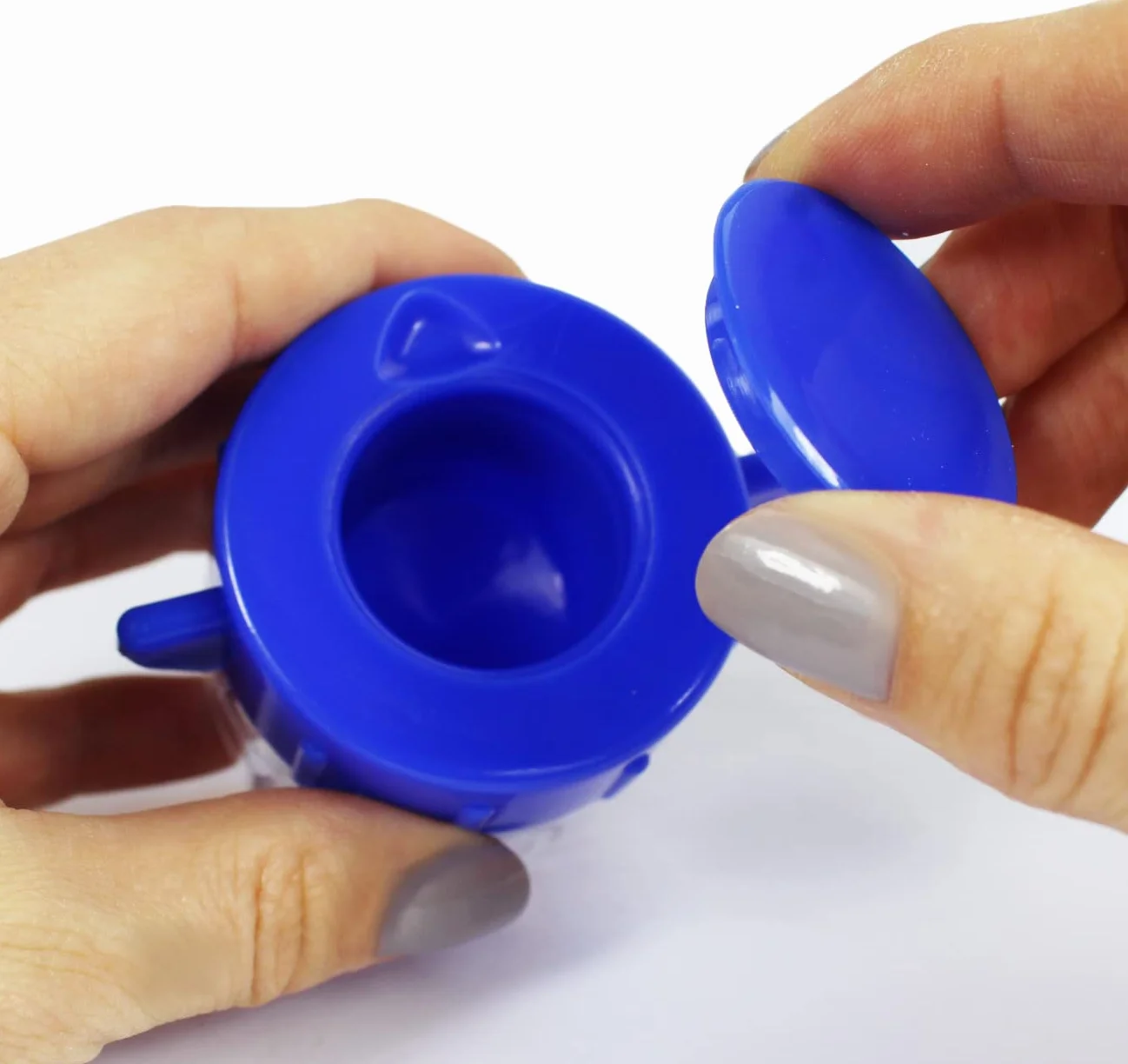 Medi-Inn Mortaio per Compresse Tablettencrusher Blu con Vano Portaoggetti