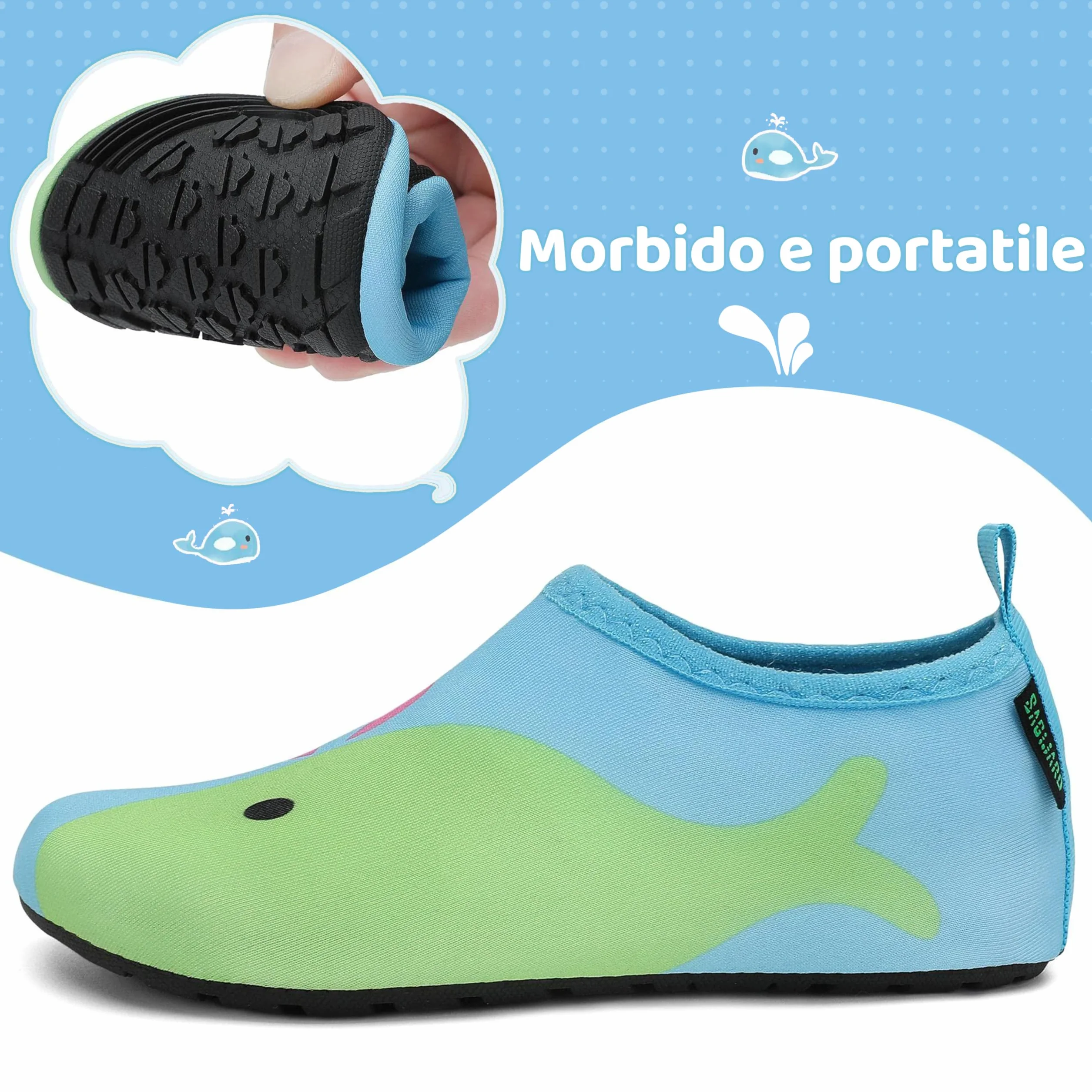 SAGUARO Bambini Ragazze Scarpe da Mare Spiaggia Water Shoes Taglia 20-37 EU