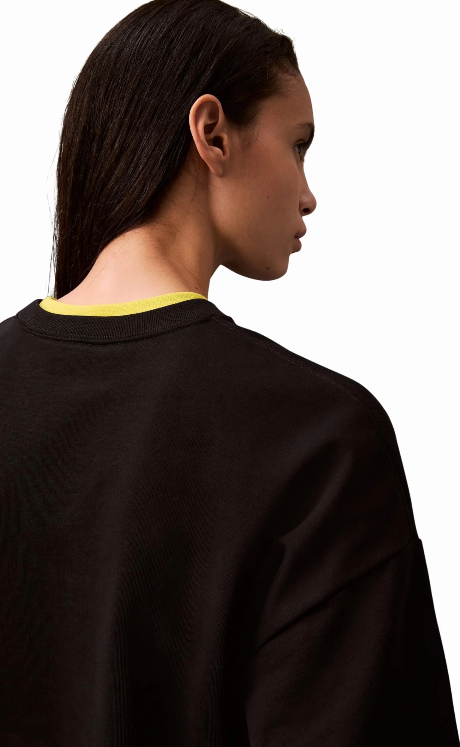 Calvin Klein Donna Felpa Archive Logo French Terry Girocollo