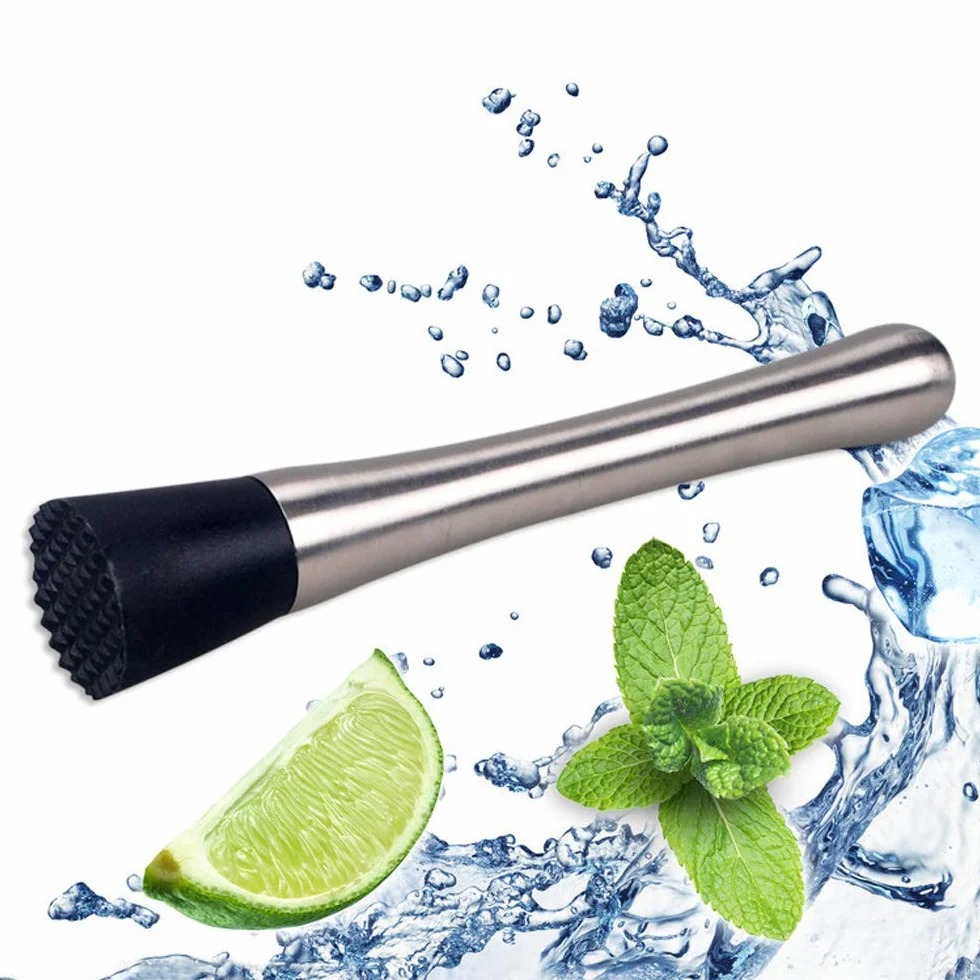 VKI® Pestello per Cocktail, Cocktail Muddler, Acciaio Inox, per Creare Deliziosi Mojito e Altre Bevande a Base di Frutta