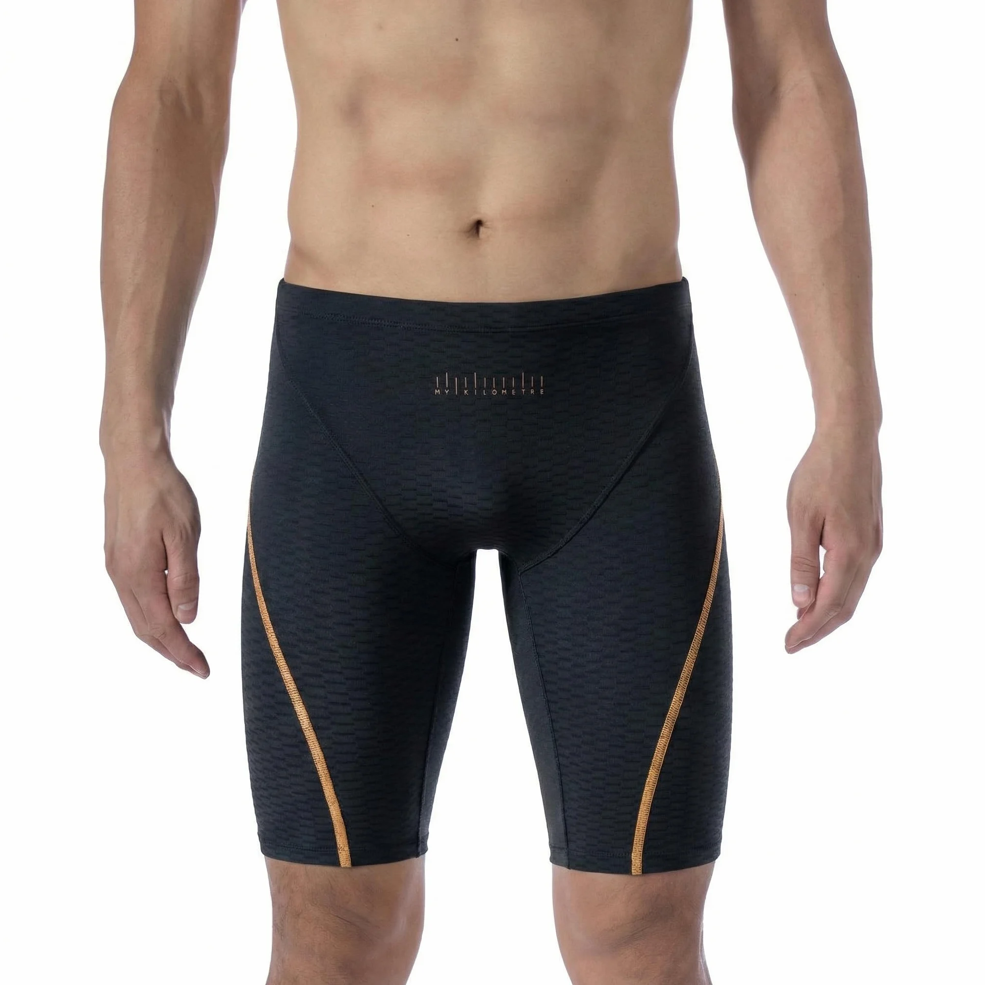 MY KILOMETRE Costume da Bagno Uomo – Tessuto Jammer da Nuoto con Cordoncino Resistente al Cloro, Asciuga Rapido per Allenamento e Gara in Piscina, UPF 50+