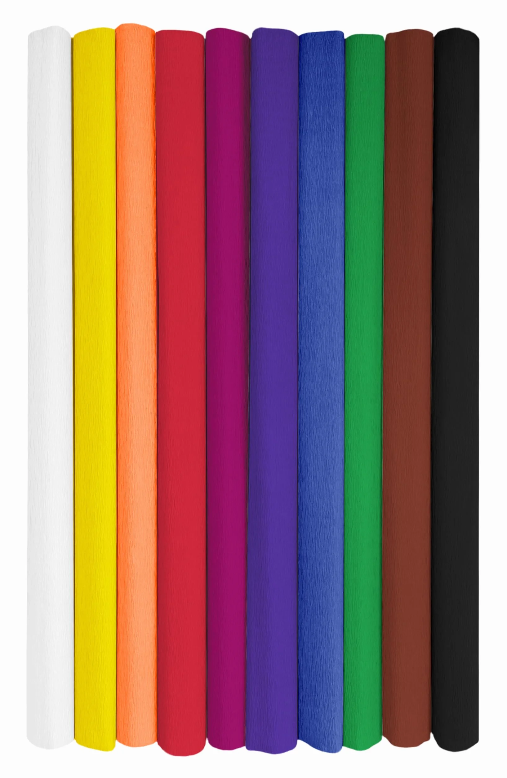 Interdruk Rotoli di carta crespa multiuso 10 rotoli 50 cm x 200 cm 28 g/m2 10 colori assortiti