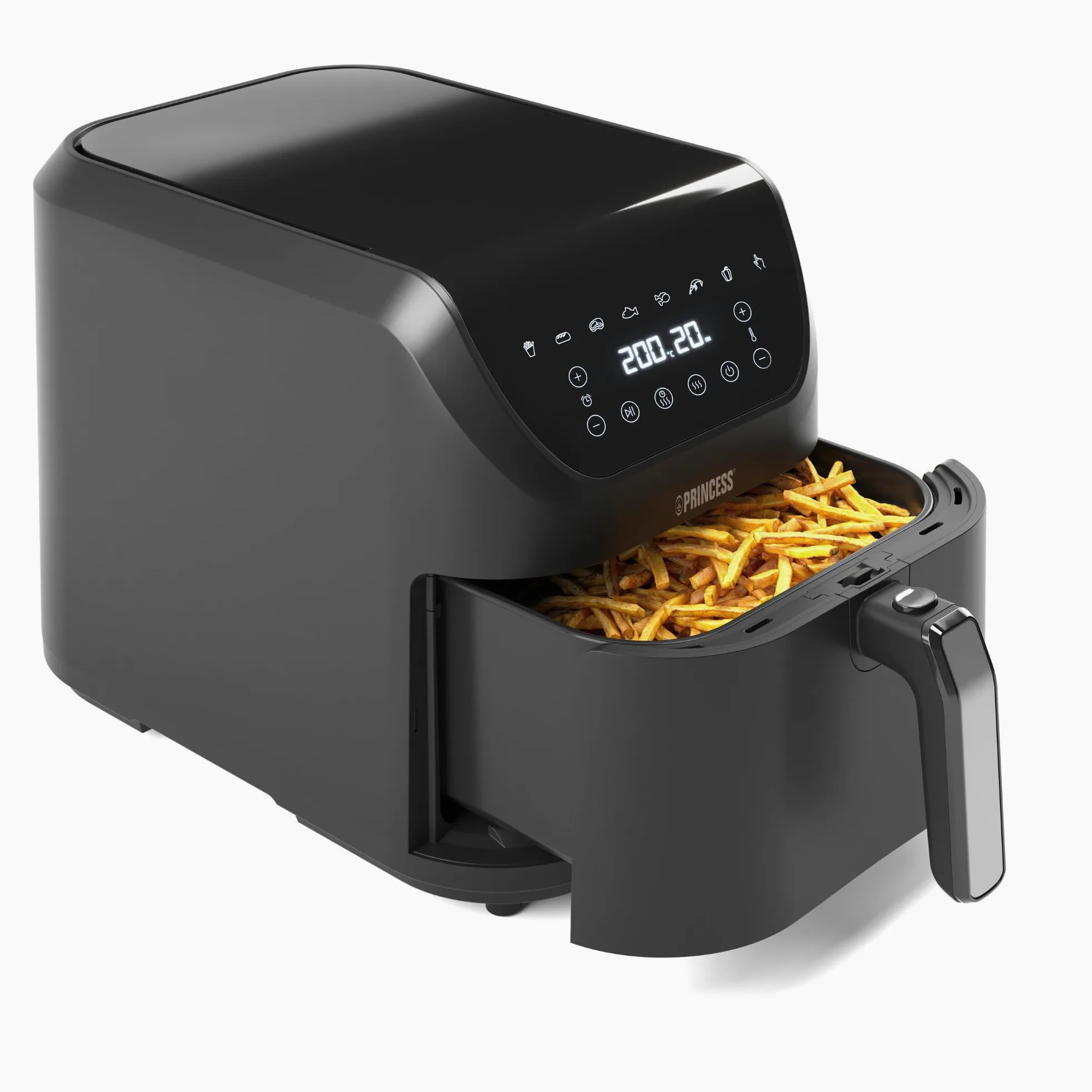 Princess Friggitrice senza olio SlimFry - Design salvaspazio - Senza BPA - 8 L - 8 programmi - Temperatura e timer regolabili - 2 000 W - 182256