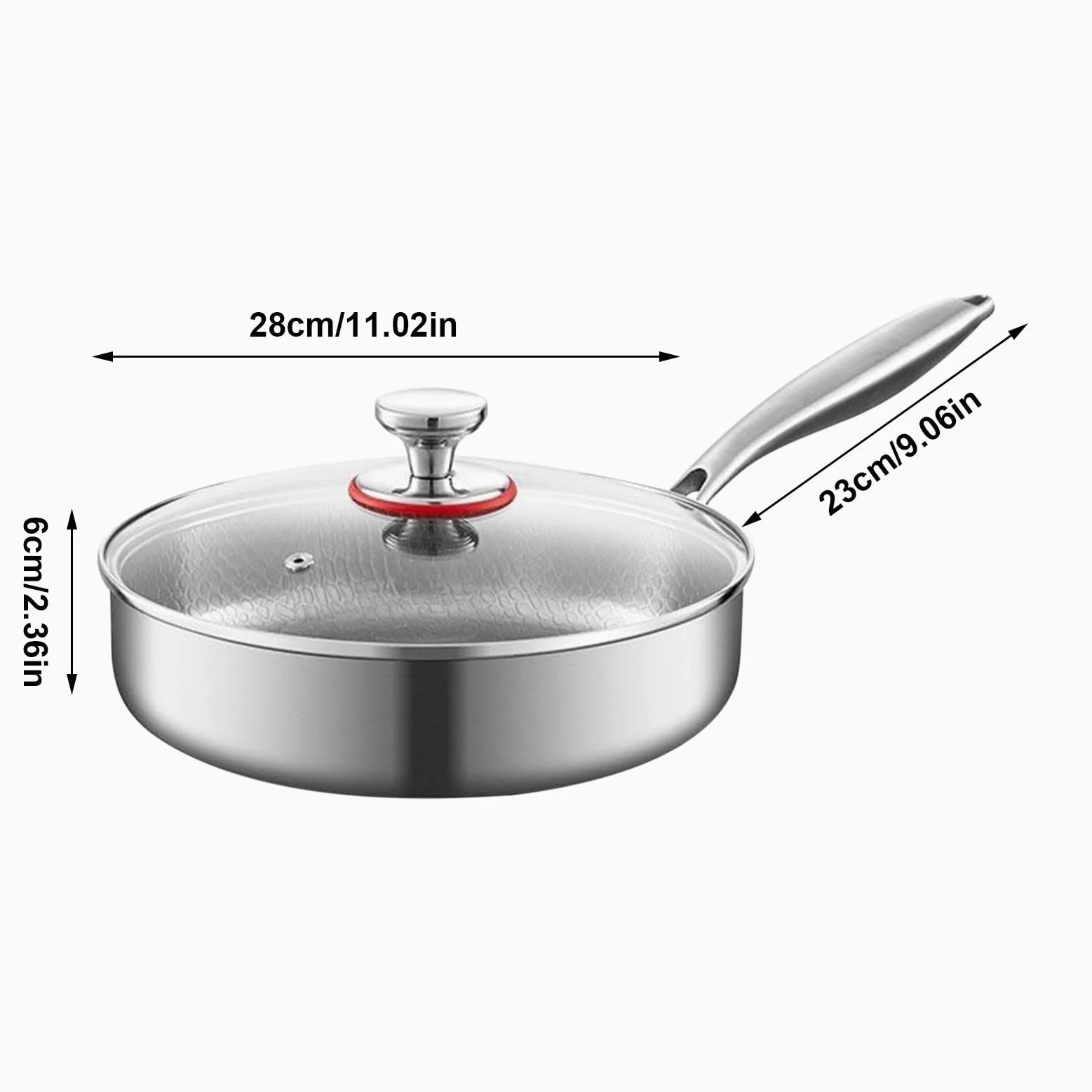 Generico Pentola in Titanio Utensile da Cucina Antiaderente | Padella per Bistecche Resistente al Calore per Cuochi Famiglie Occupate Preparazione Pasti Casa Appartamento Uova Pancake