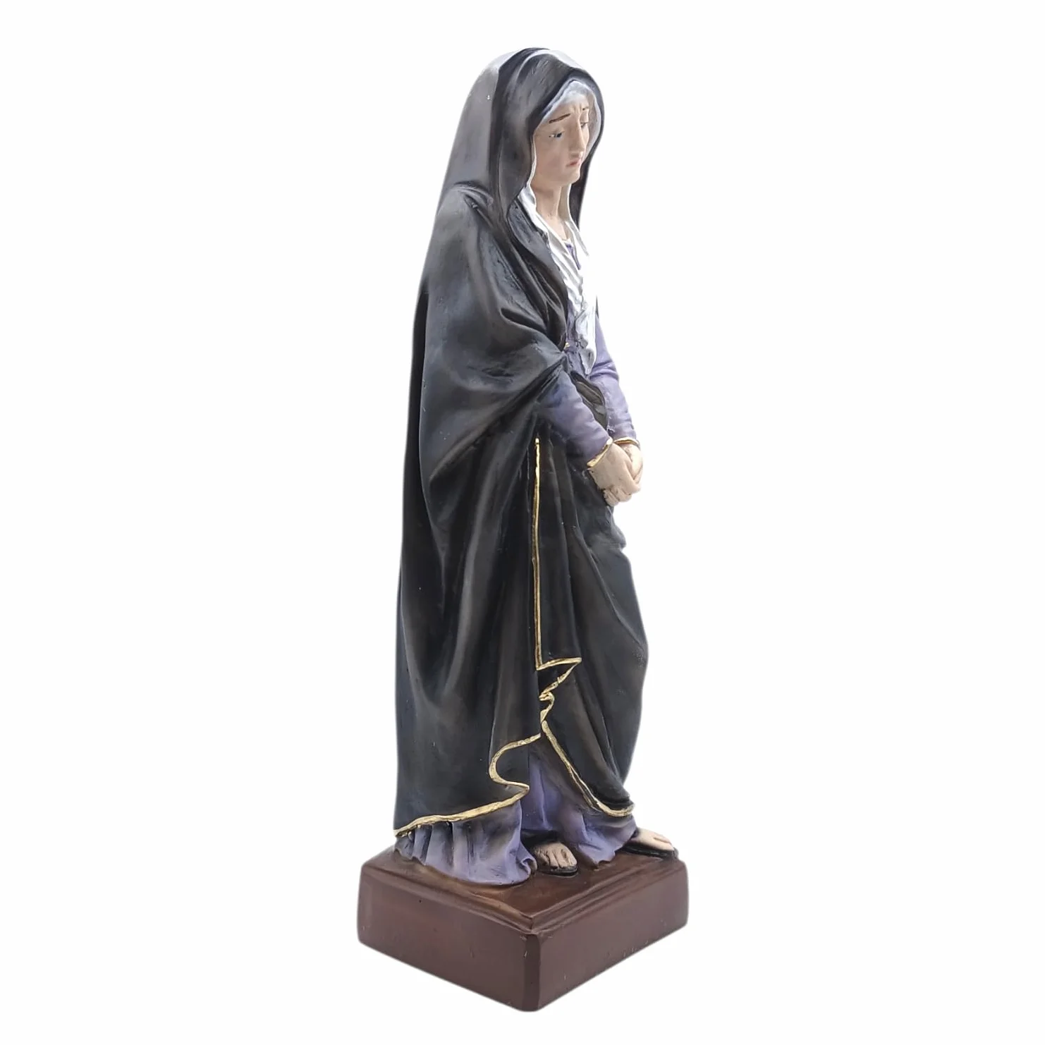 Generico Statua Madonna Addolorata in Resina, 35 cm, Lavorata a Mano, per Interni ed Esterni, Made in Italy